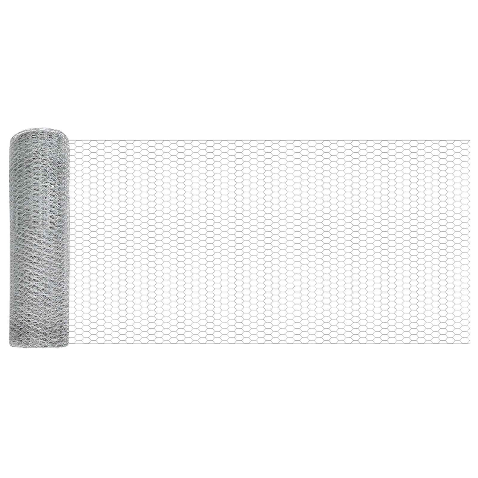 vidaXL Cerca Hexagonal Acero Galvanizado 10000 x 0.05 x 40 cm Duradera