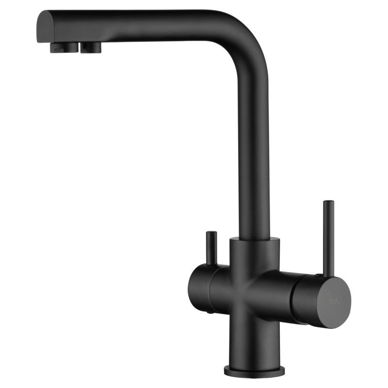 Imex Marsella GOS004/NG grifo monomando de cocina con ósmosis en latón negro mate