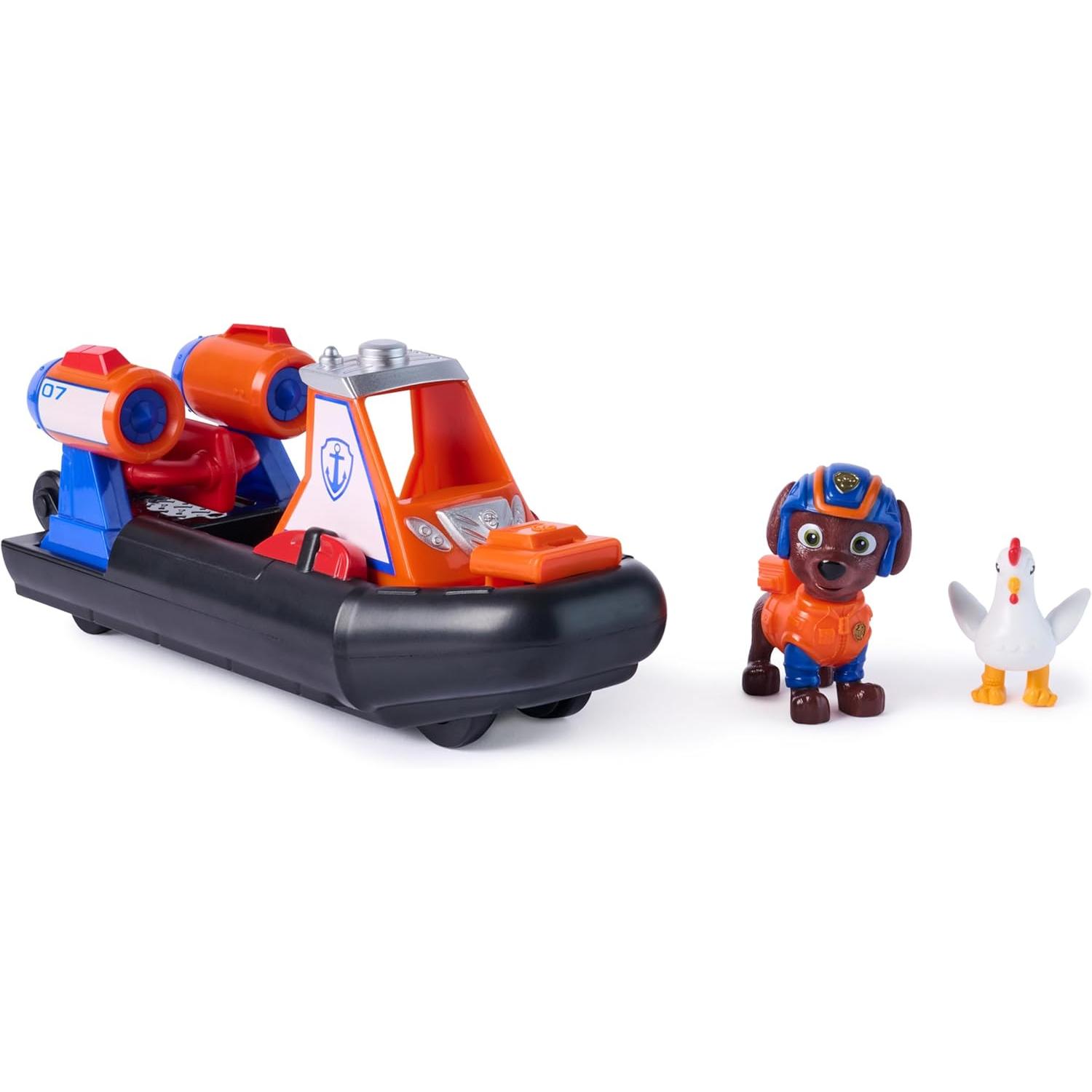 PATRULLA CANINA - Paw Patrol Patrulla Canina - Pack Aerodeslizador de Rescate Search & Rescue + Figura de Zuma y Chickaletta - Patrulla Canina Juguetes, Regalo Niño 3 años +, Juguetes Niños 3 años