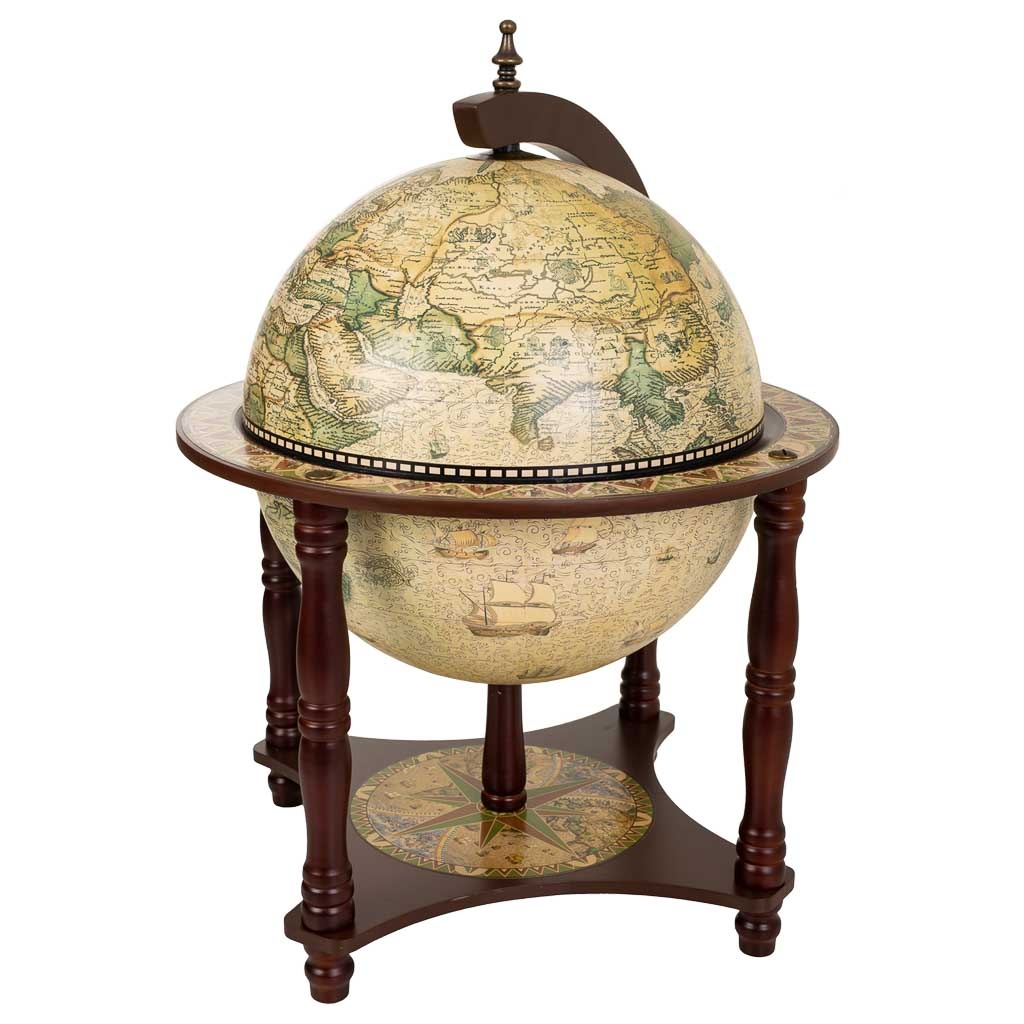 WANDERLUST DECO Kit Mueble Botellero Globo Terraqueo para Almacenamiento de Bebidas