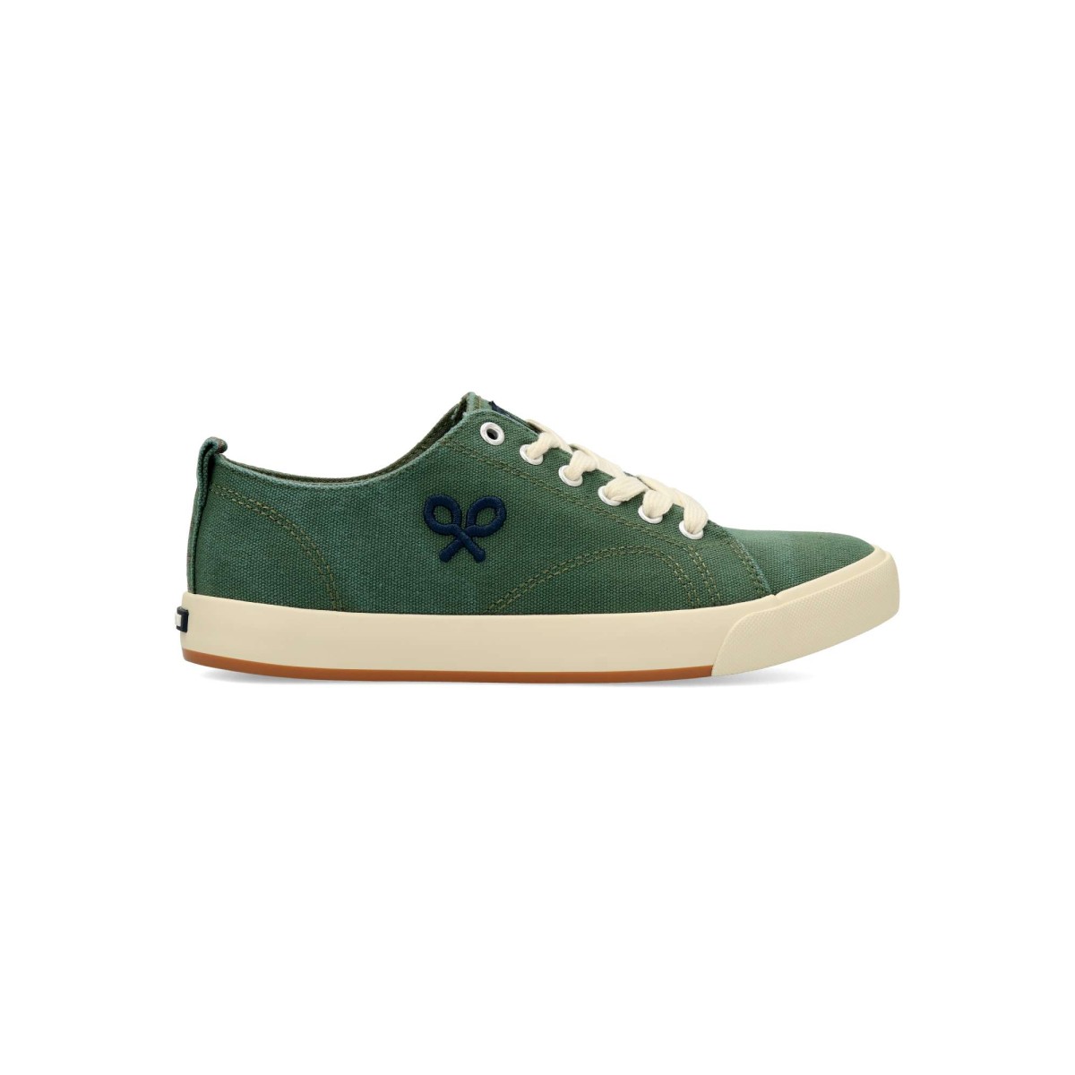 Silbon - Zapatillas deportivas SILBON de lona para hombre, cómodas con plantilla acolchada y bordado lateral de raqueta