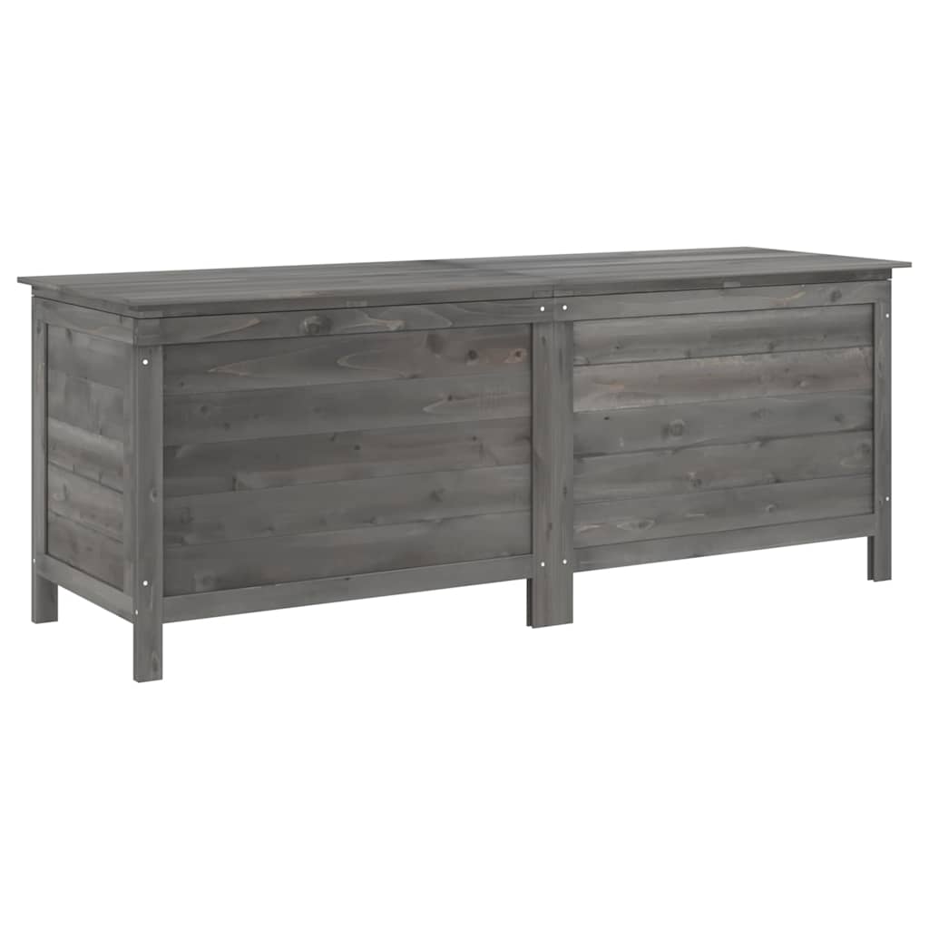 vidaXL Arcón jardín madera maciza abeto gris antracita 150x50x56,5 cm