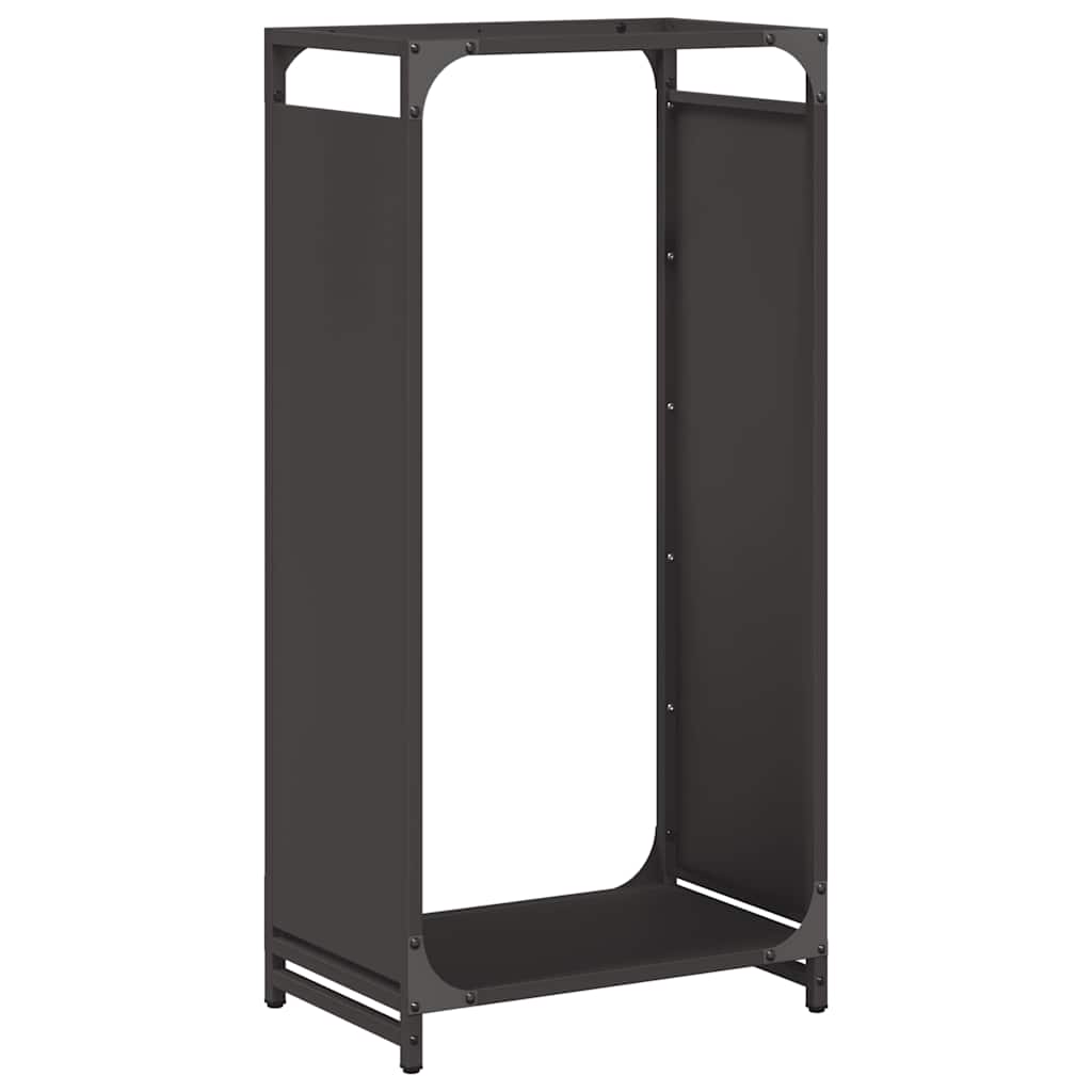 vidaXL Leñero 44x28x90 cm Acero laminado en frío en color Negro/Antracita/Blanco y más