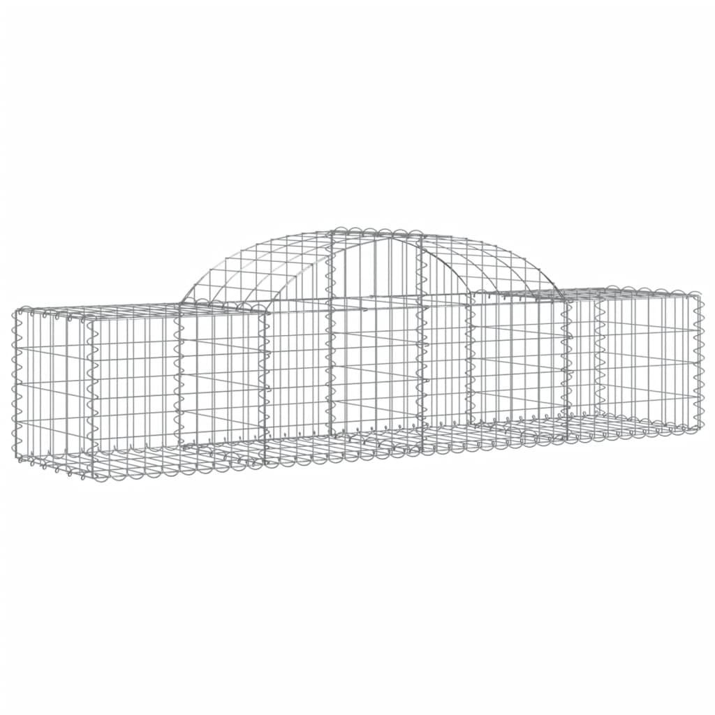 Pack 9 Vidaxl Cestas de Gaviones | Forma de Arco | Hierro Dimensiones 200x30x100/120cm