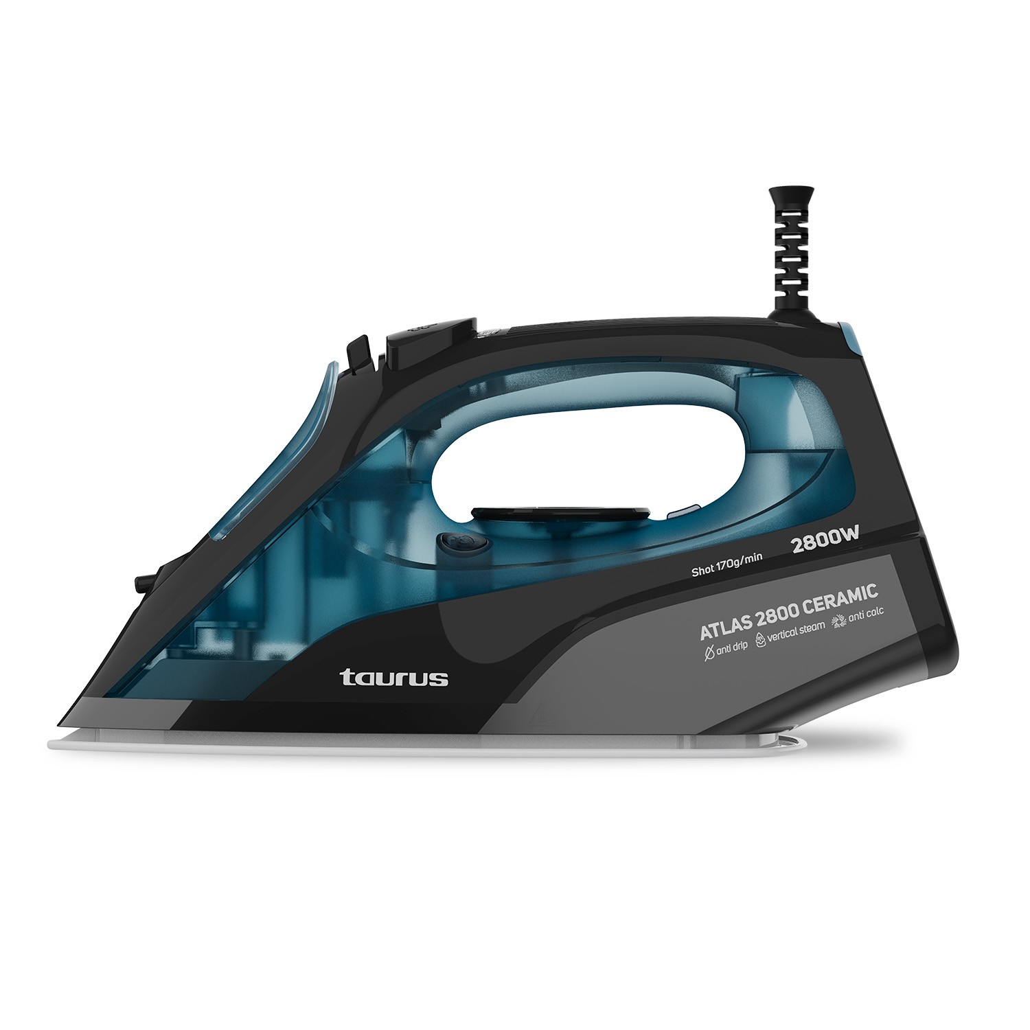 Plancha de Vapor Taurus Atlas 2800W y Depósito de 0,43L, Función Spray y Autolimpieza, Sistema Antical y Antigoteo