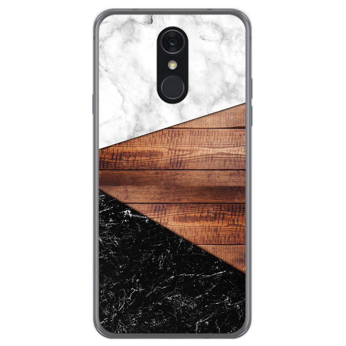 Tumundosmartphone Funda Gel Tpu para Lg Q7 diseño Mármol 11 Dibujos