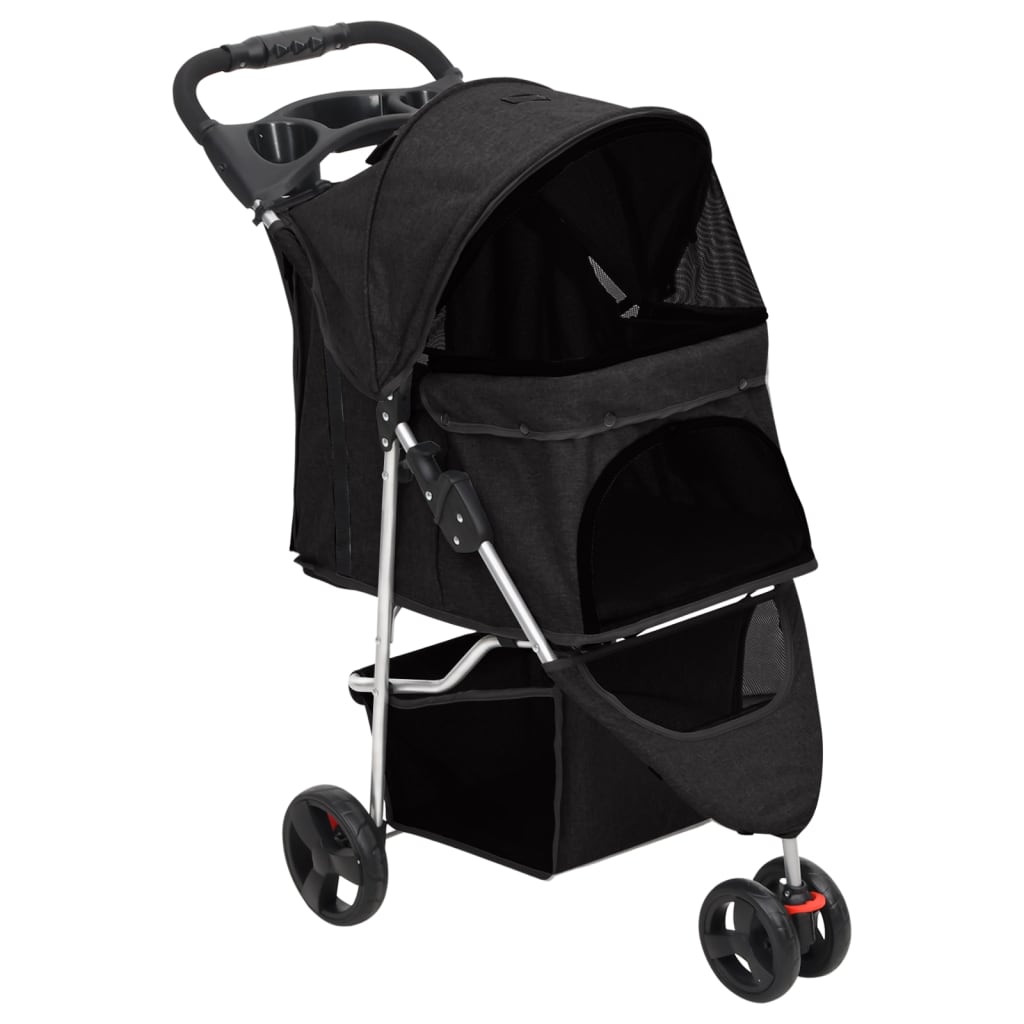 vidaXL Cochecito para perros plegable tela oxford 80x46x98 cm Color Gris,  Negro,  Verde y mas