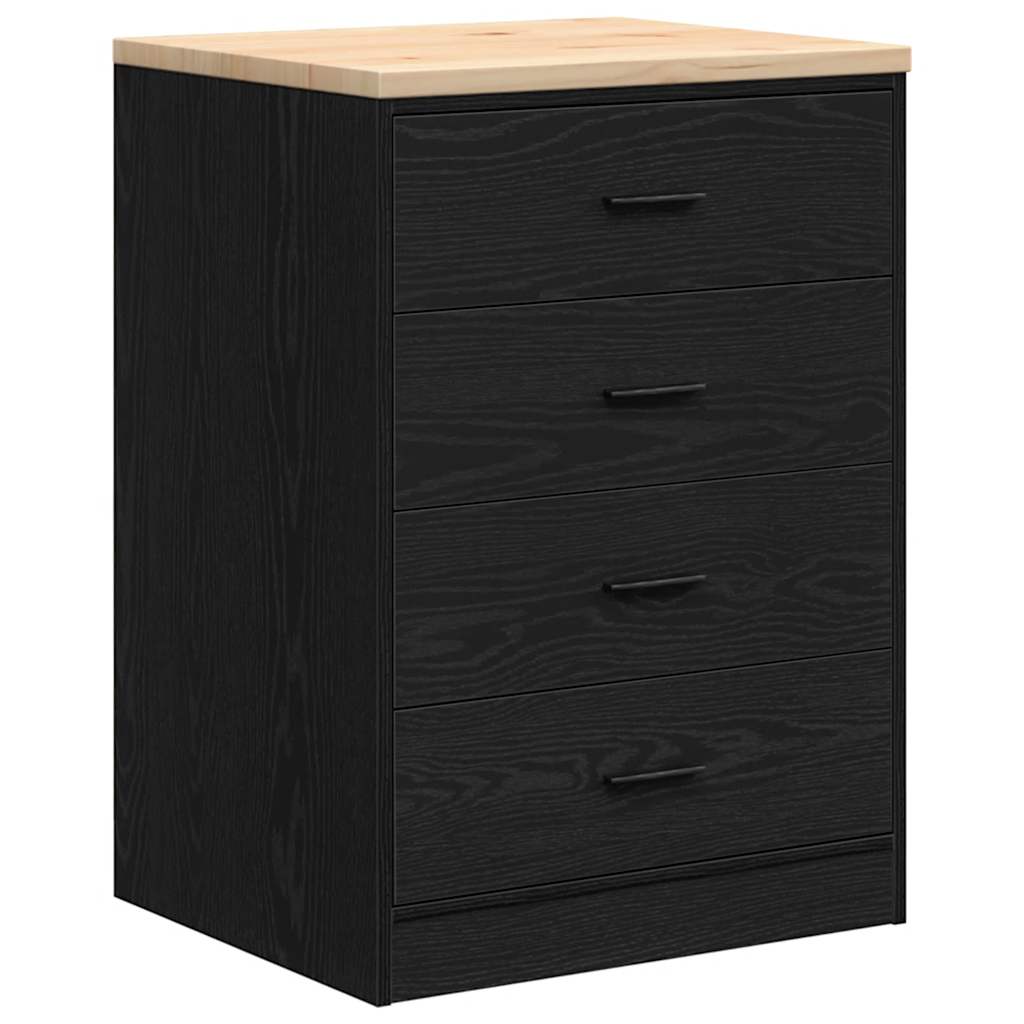 vidaXL Armario de almacenamiento para garaje 60x51x85 cm en color Negro/Roble Sonoma/Roble ahumado y más | almacenamiento funcional diseño moderno para baño dormitorio sala