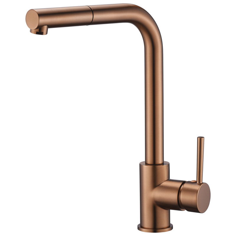 Imex Malta GCE006/ORC grifo de cocina monomando extraíble en color oro rosa cepillado