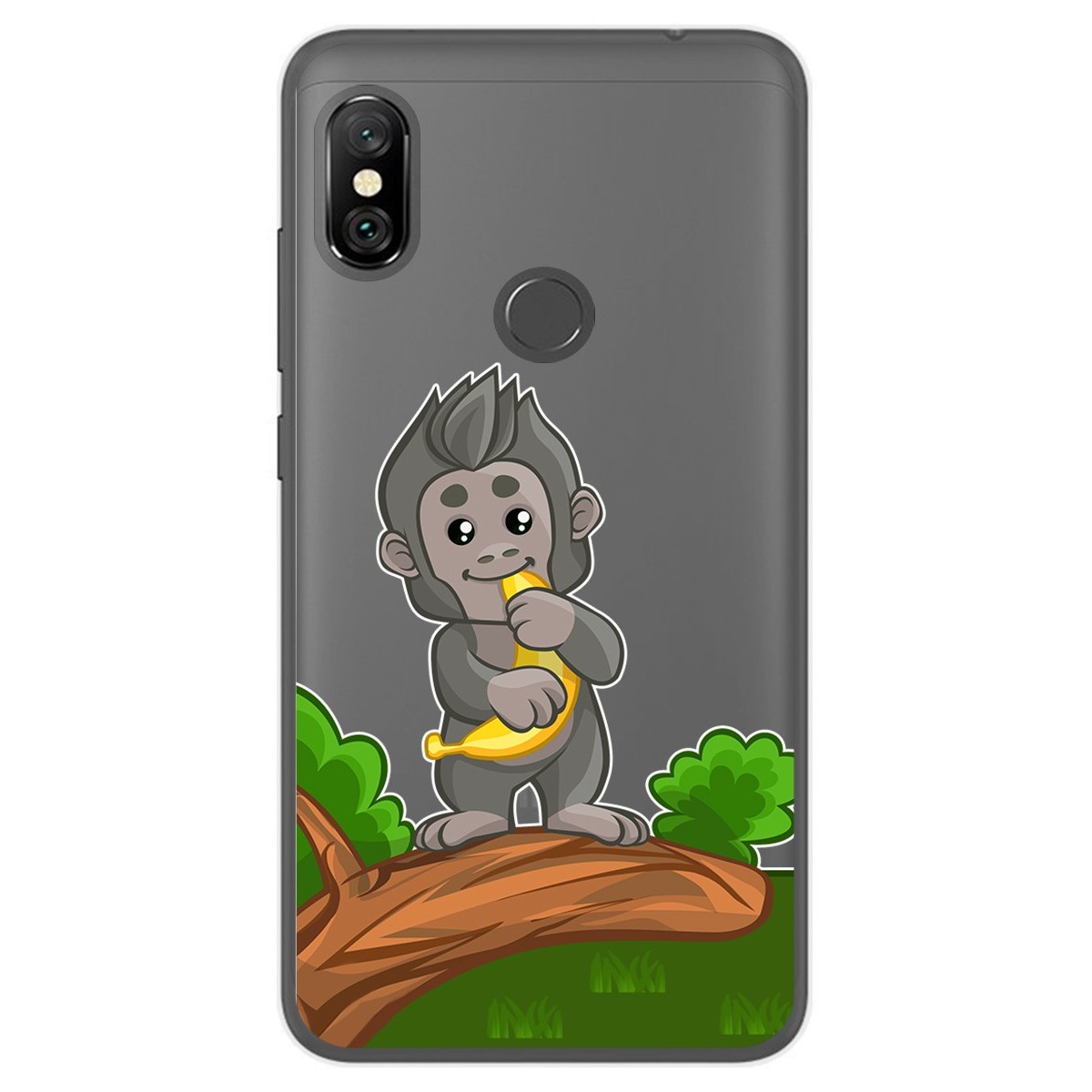 Tumundosmartphone Funda Gel Transparente para Xiaomi Redmi Note 6 Pro diseño Mono Dibujos