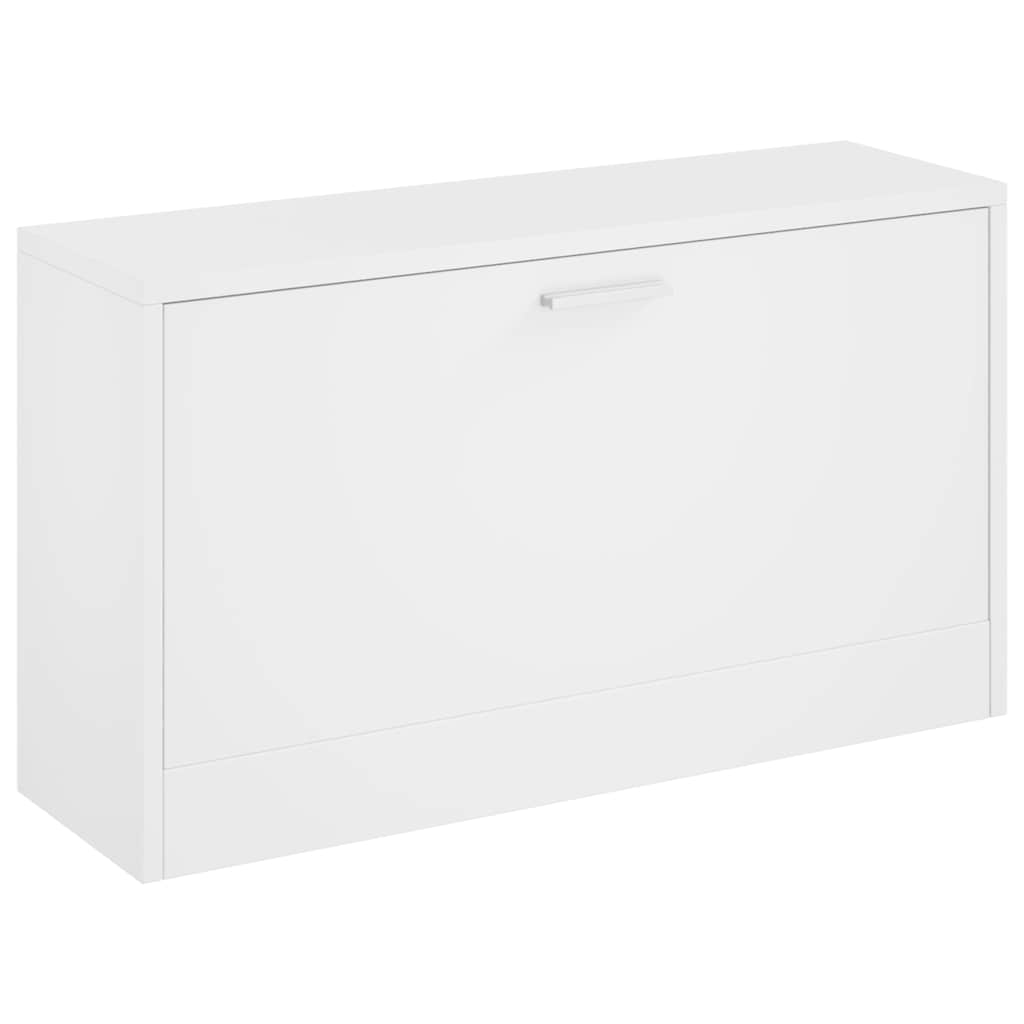 vidaXL Banco Zapatero de Dimensiones 80 x 24 x 45cm Material: MDF Color Blanco,  Roble,  Gris sonoma