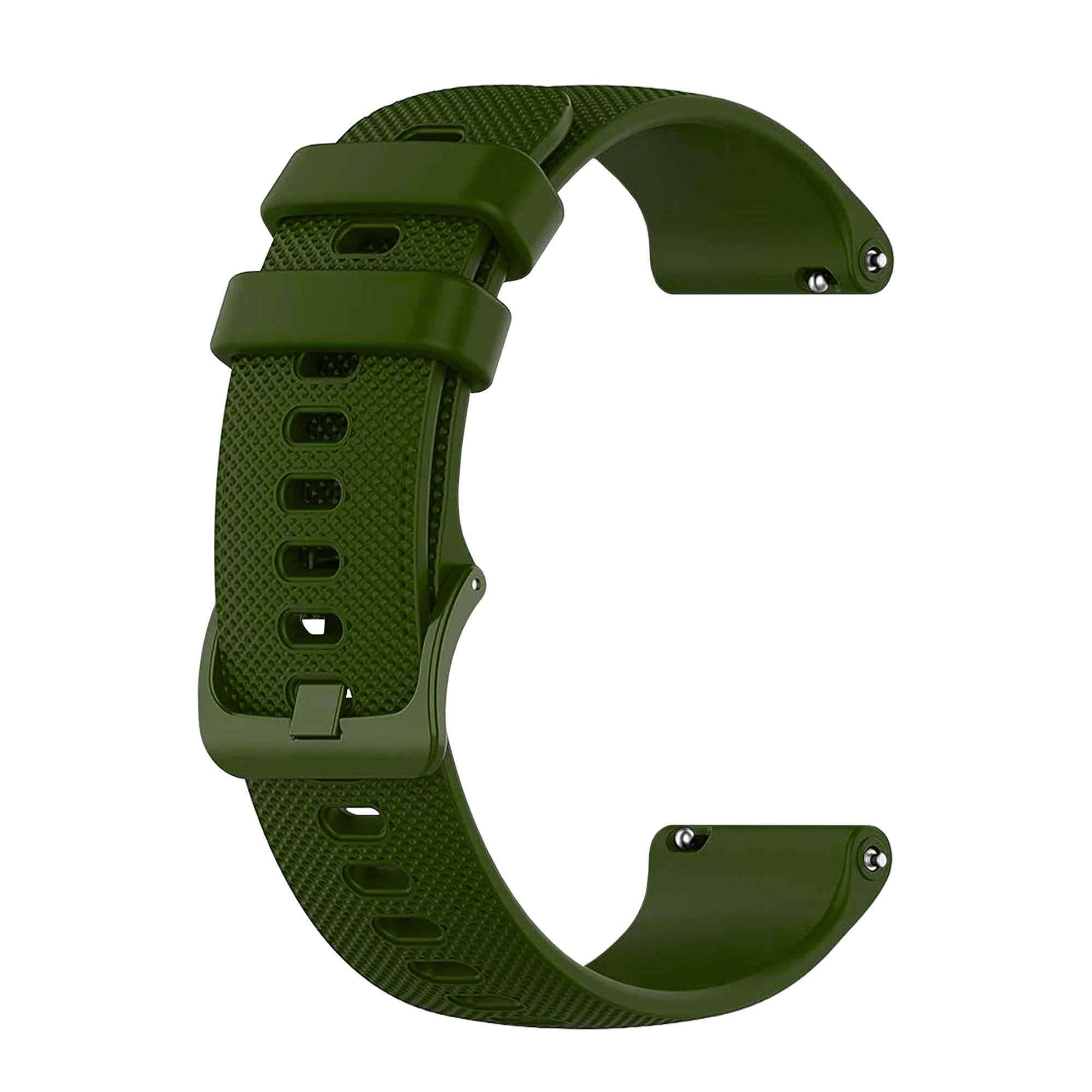 Ociodual OcioDual Correa Reloj 18mm, Correa Smartwatch, Liberación Rápida, Correas Reloj Inteligente, Recambios para Relojes Inteligentes Hombres y Relojes Inteligentes Mujer, Verde Militar