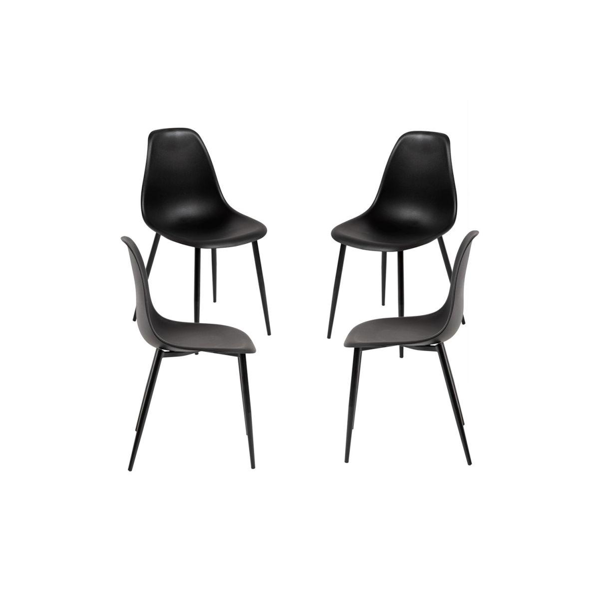 Regalos Miguel - Packs Sillas Comedor - Pack 4 Sillas Mykle Total - Negro