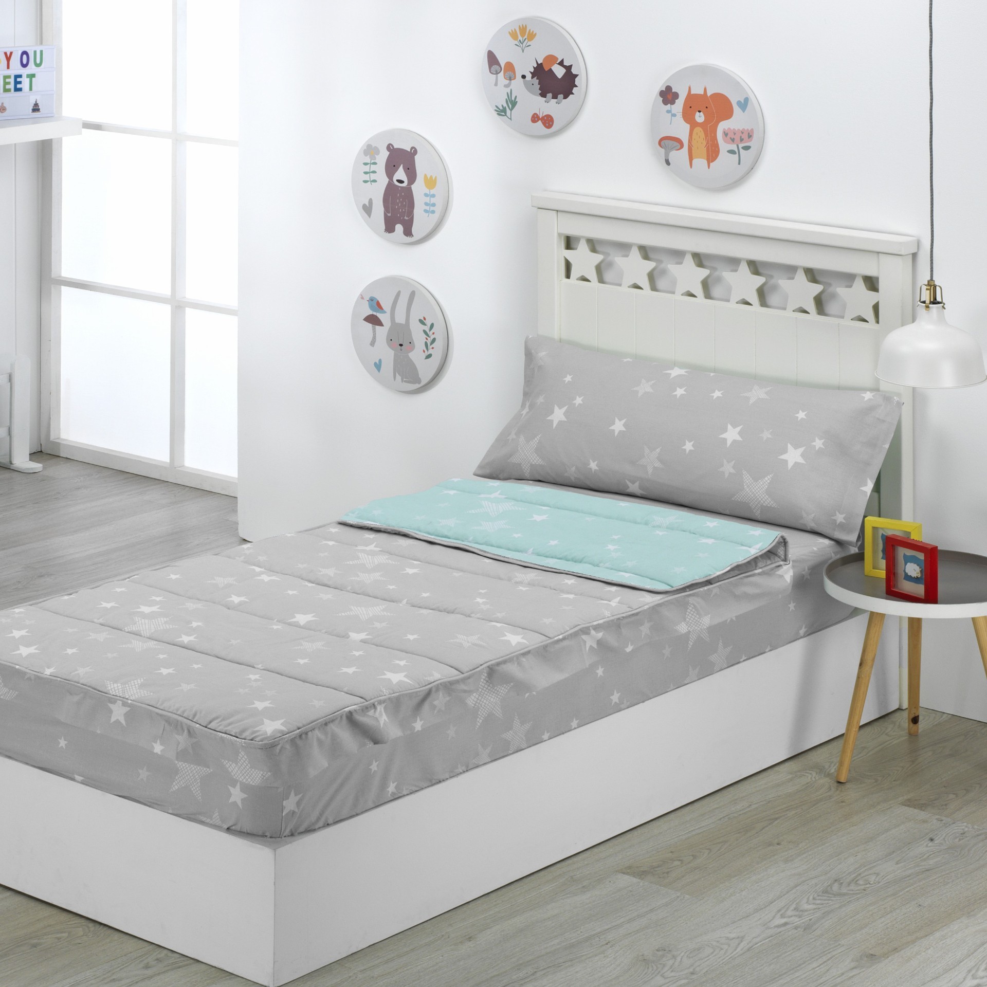 Saco Nórdico con Cremallera Cama Infantil Estrellas Stars Relleno Incluido