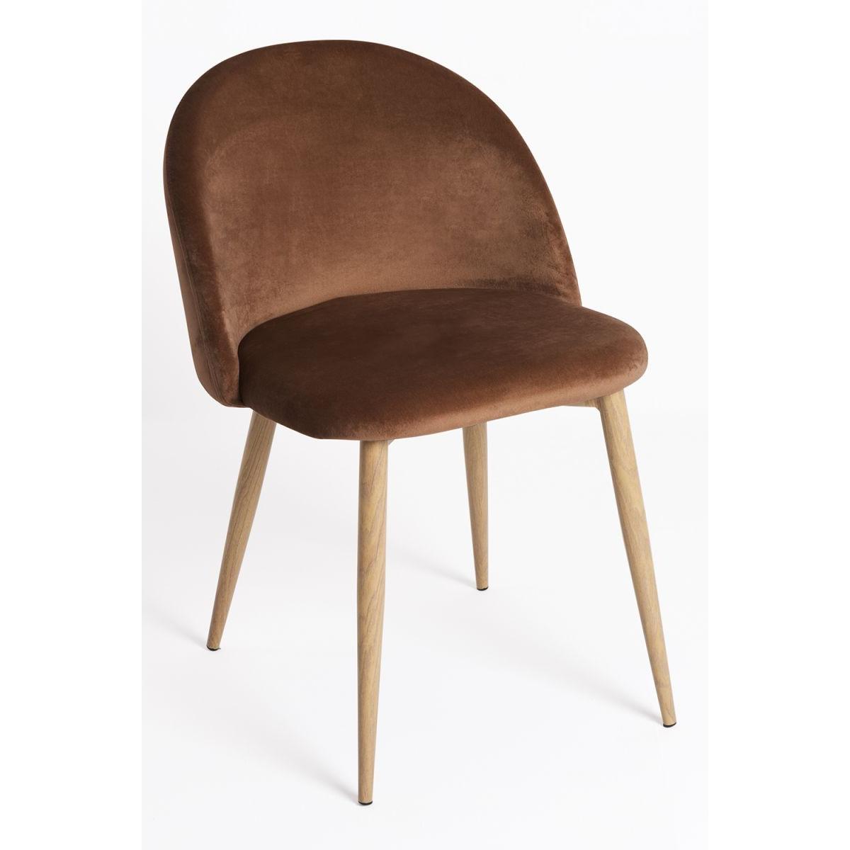 Regalos Miguel - Packs Sillas Comedor - Pack 6 Sillas Vint Terciopelo - Marrón