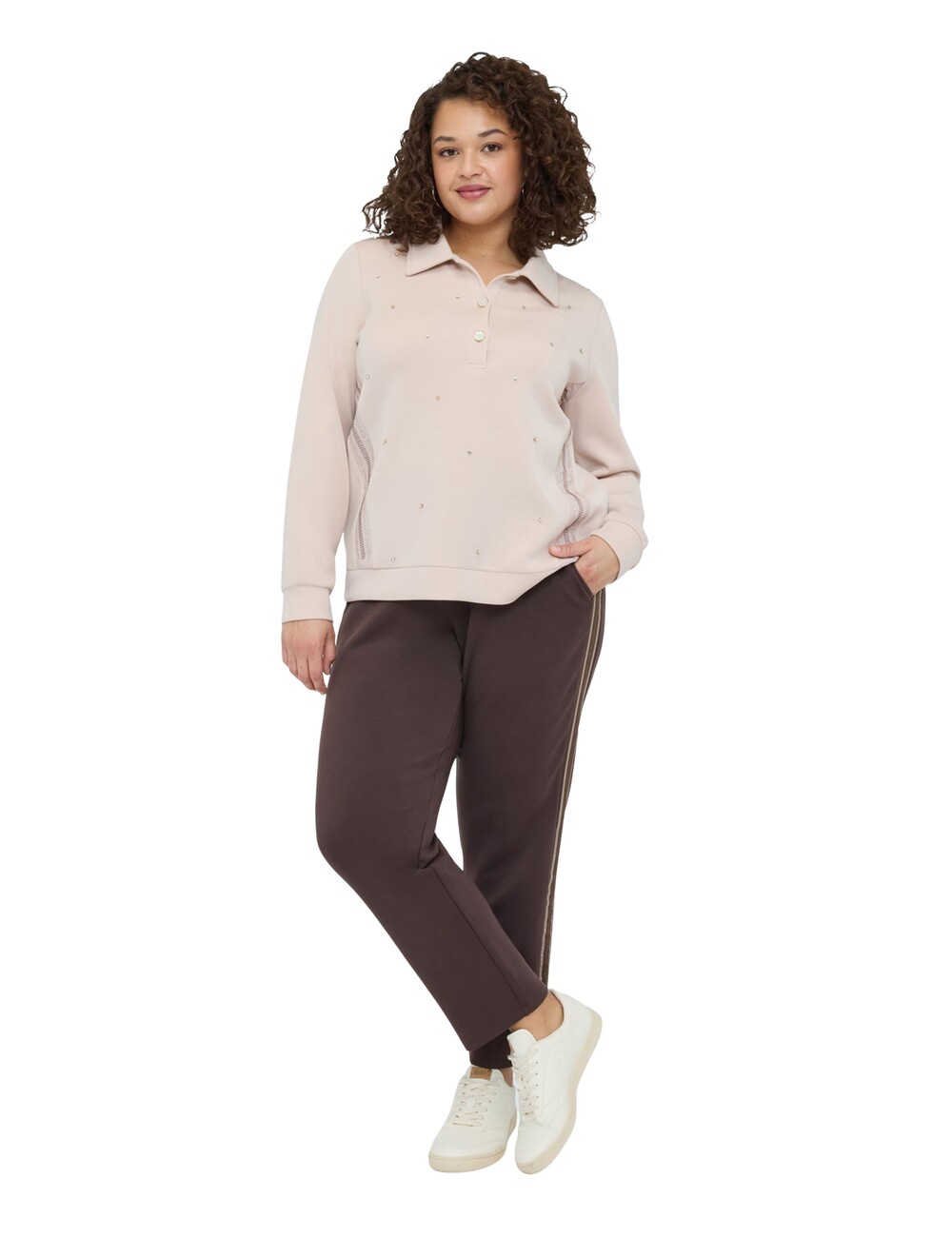 Fiorella Rubino - Sudadera polo con aplicaciones luminosas