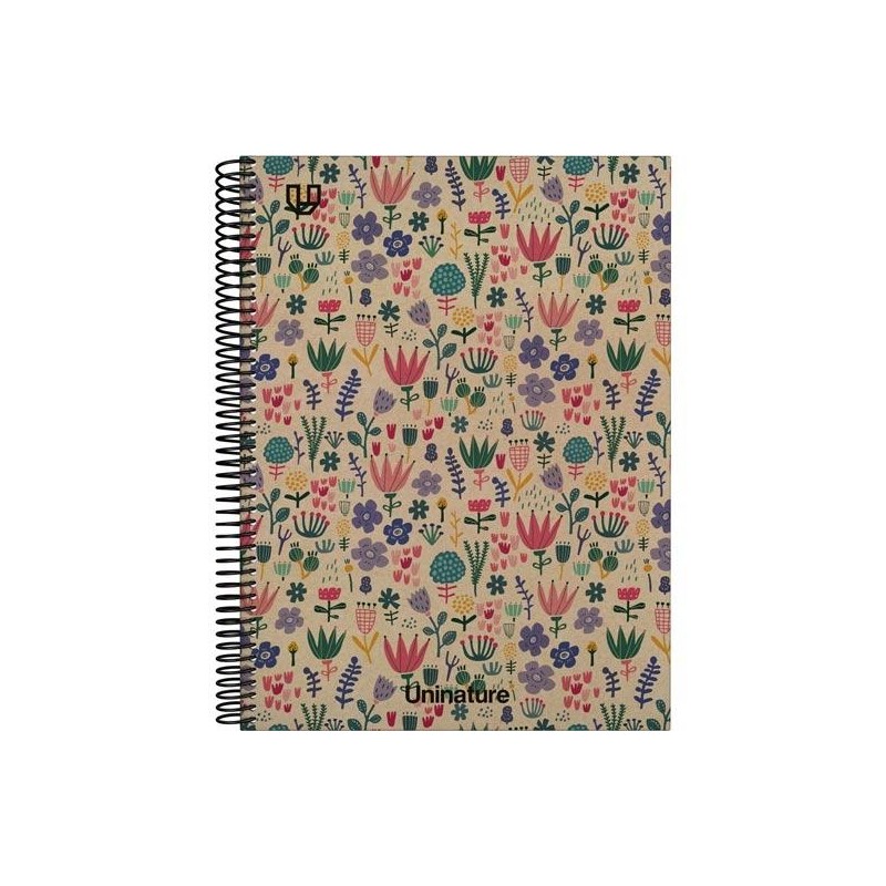 Grafoplas - GRAFOPLÁS CUADERNO ESPIRAL A4 80H 4X4 90GR KRAFT Y CARTÓN RECICLADO UNINATURE HOLANDA 88502304
