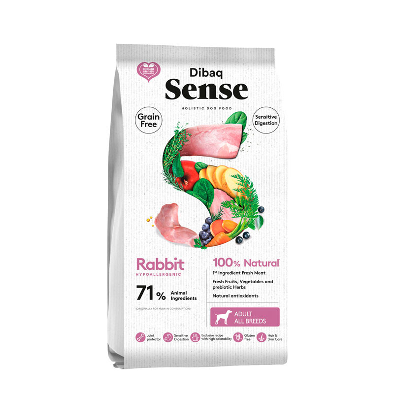 Dibaq Sense – Pienso para perros adultos medianos y grandes Dibaq Sense conejo.
