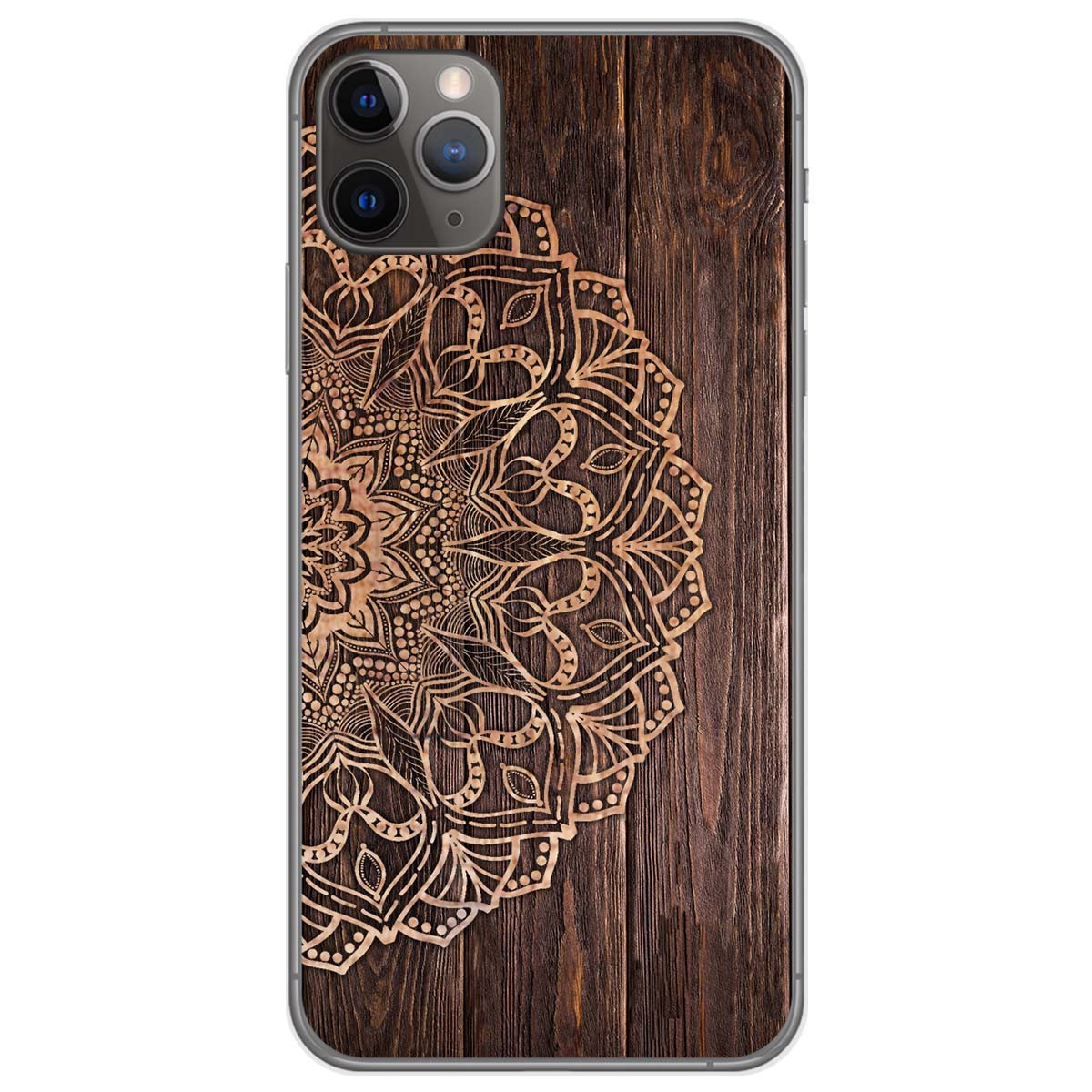 Tumundosmartphone Funda Gel Tpu para Iphone 11 Pro (5.8) diseño Madera 06 Dibujos