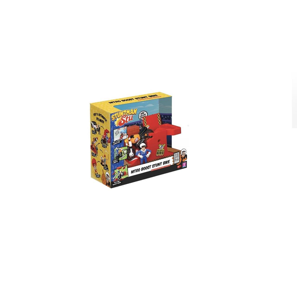 Moto Acrobática Nitro Stuntman Stu 30x24x16 cm. Usa la rampa incluida paa despegar!! (Bandai COSS8201)