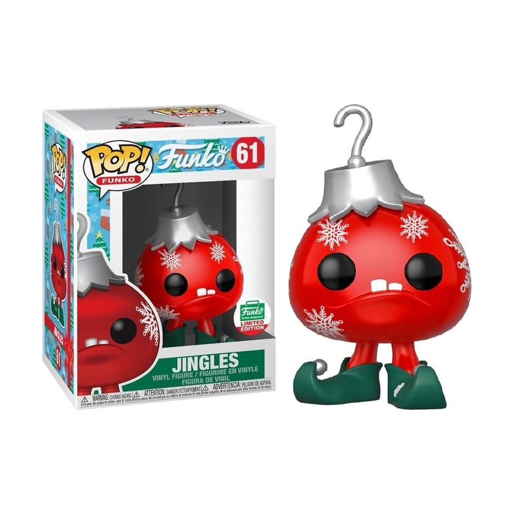 FUNKO POP! JINGLES ED. LIMITADA, 39174, Nº 61, TIENDA CON LICENCIA OFICIAL, FIGURA, JUGUETE, CABEZÓN, VINILO, MUÑECO, ÁRBOL DE NAVIDAD, ADORNO, BOLA ROJA