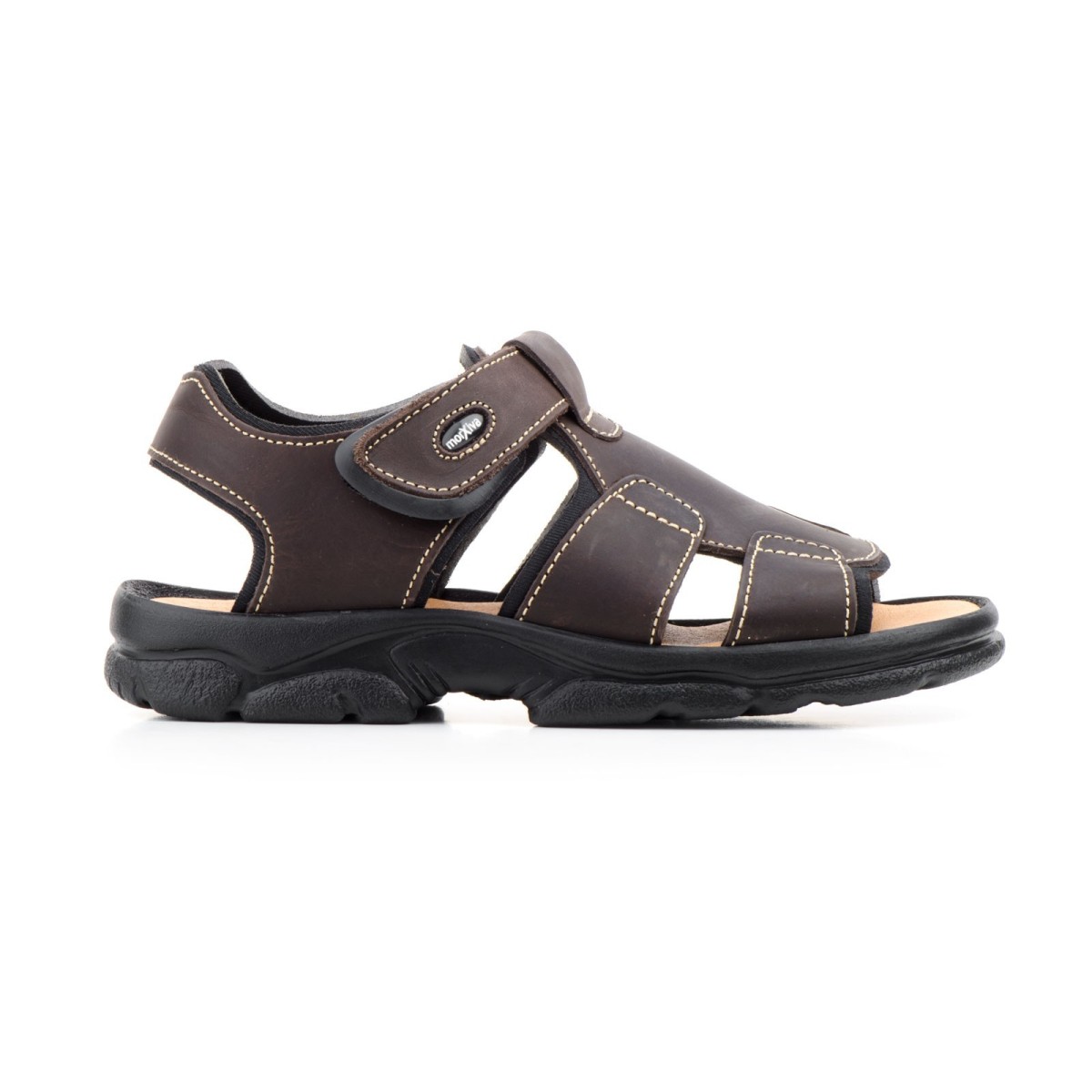 Sandalias de hombre de piel marrón by Morxiva Piel Textil Piel acolchada