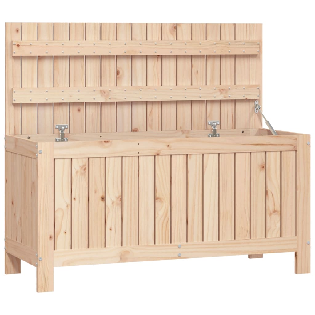 vidaXL Caja de almacenaje jardín madera maciza de pino 108x42,5x54 cm