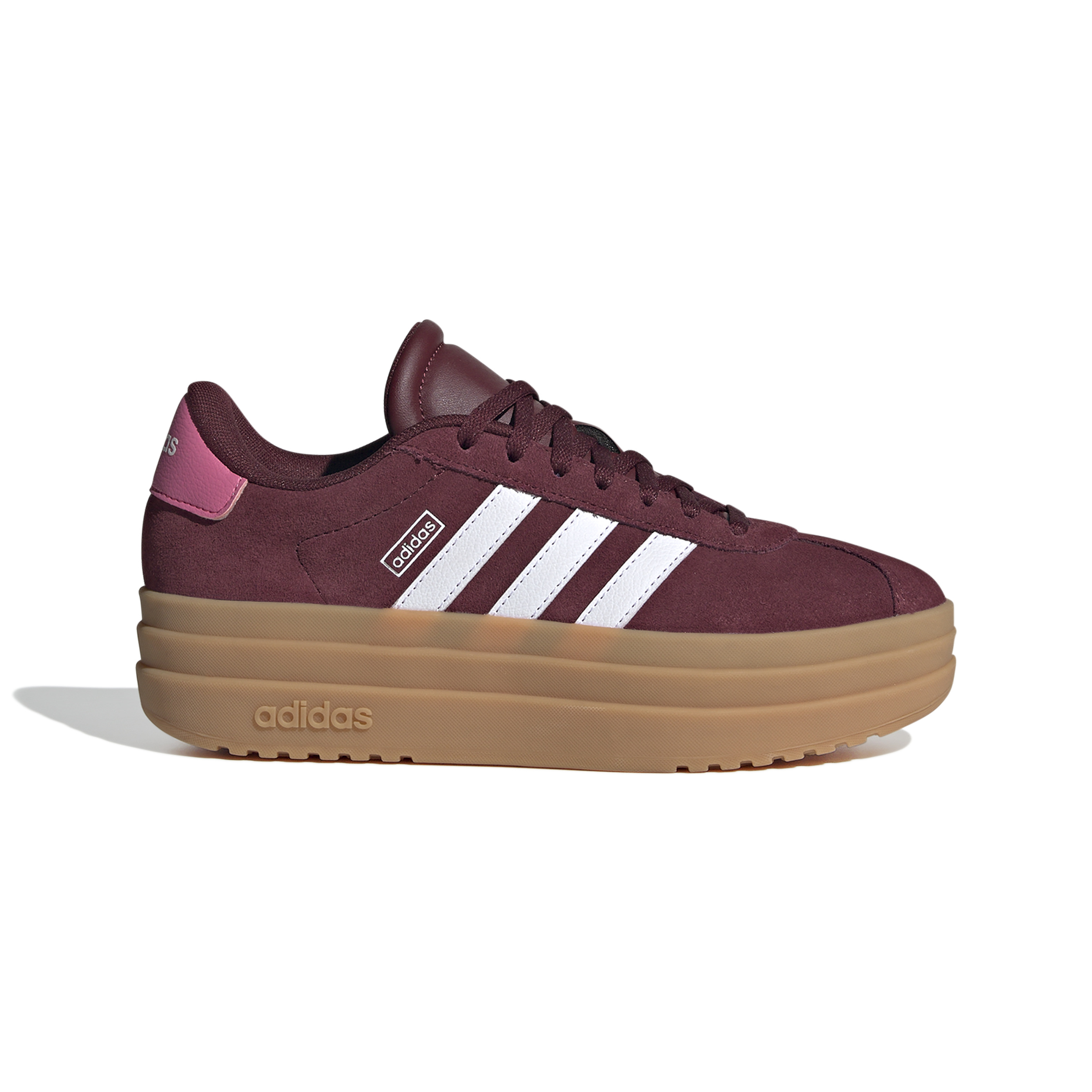 Zapatillas Adidas VL Court Bold J Varios Colores - Zapatillas Adidas Mujer Suela Gorda - Sneakers Mujer Adidas - Zapatillas Planas Mujer -  Bambas Adidas Suela Alta - Adidas Plataforma - Color Negro - Color Burdeos