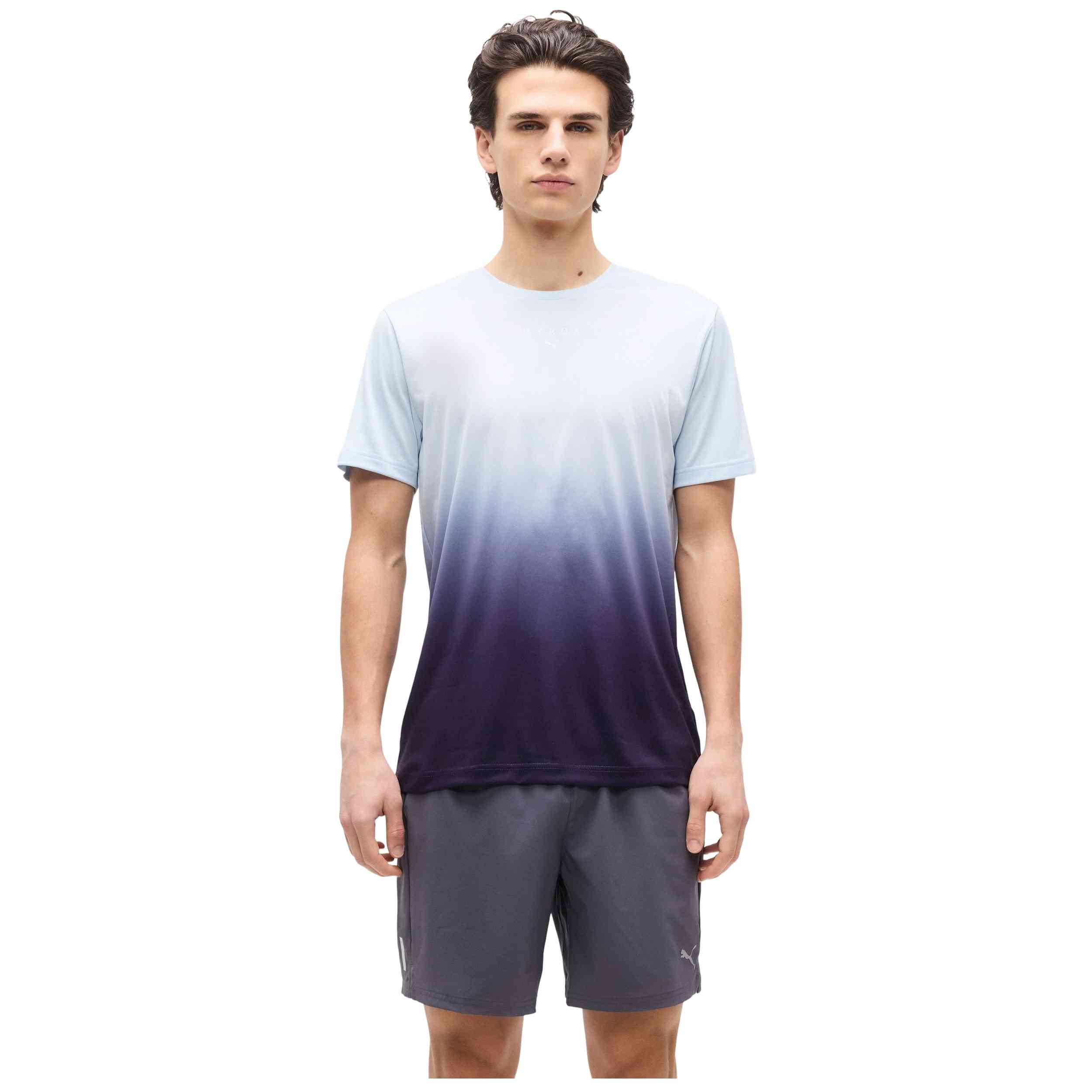 Camiseta Puma modelo M Puma X Hyrox Poly en color Azul Degradado