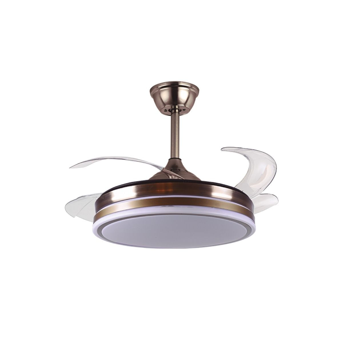 Ventilador de techo New Asgard Bel Air 72W 4 aspas retráctiles marrón Ø108 cm