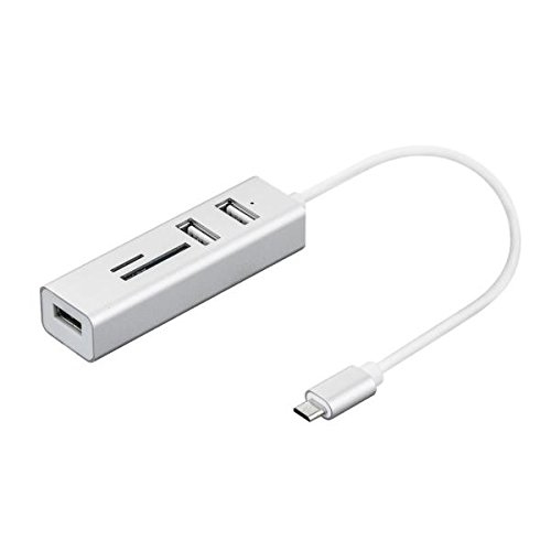 Nilox NX090301141, USB 3.0 (3.1 Gen 1) Type-C, USB 2.0, MicroSD (TransFlash), SD, Plata, Windows 10,