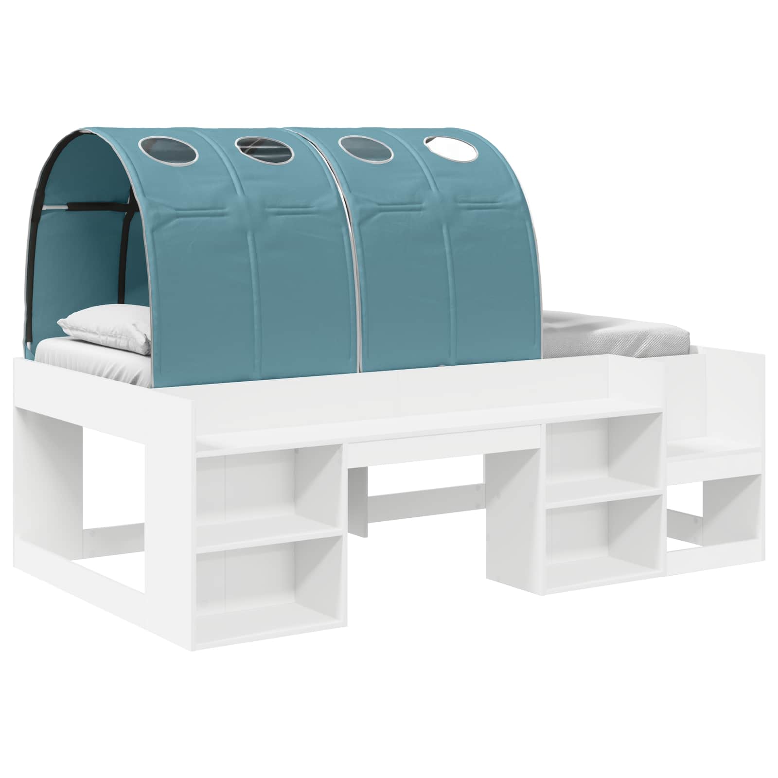 vidaXL Estructura de Cama con Barandas de Cama 3 uds. 90 x 200 cm Multicolor