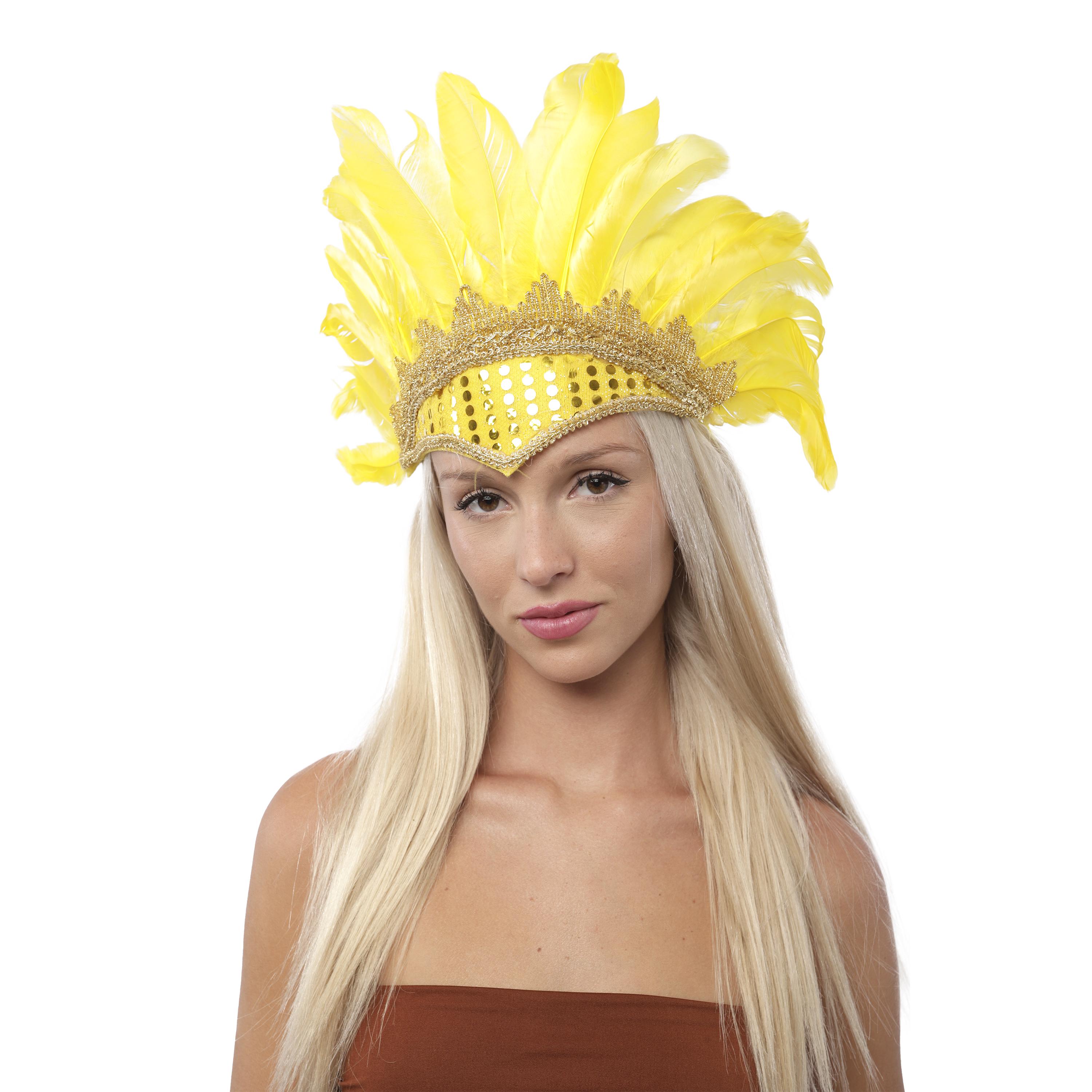 Carnavalife Diadema Plumas Carnaval para Disfraz de Pavo Real - Fiesta