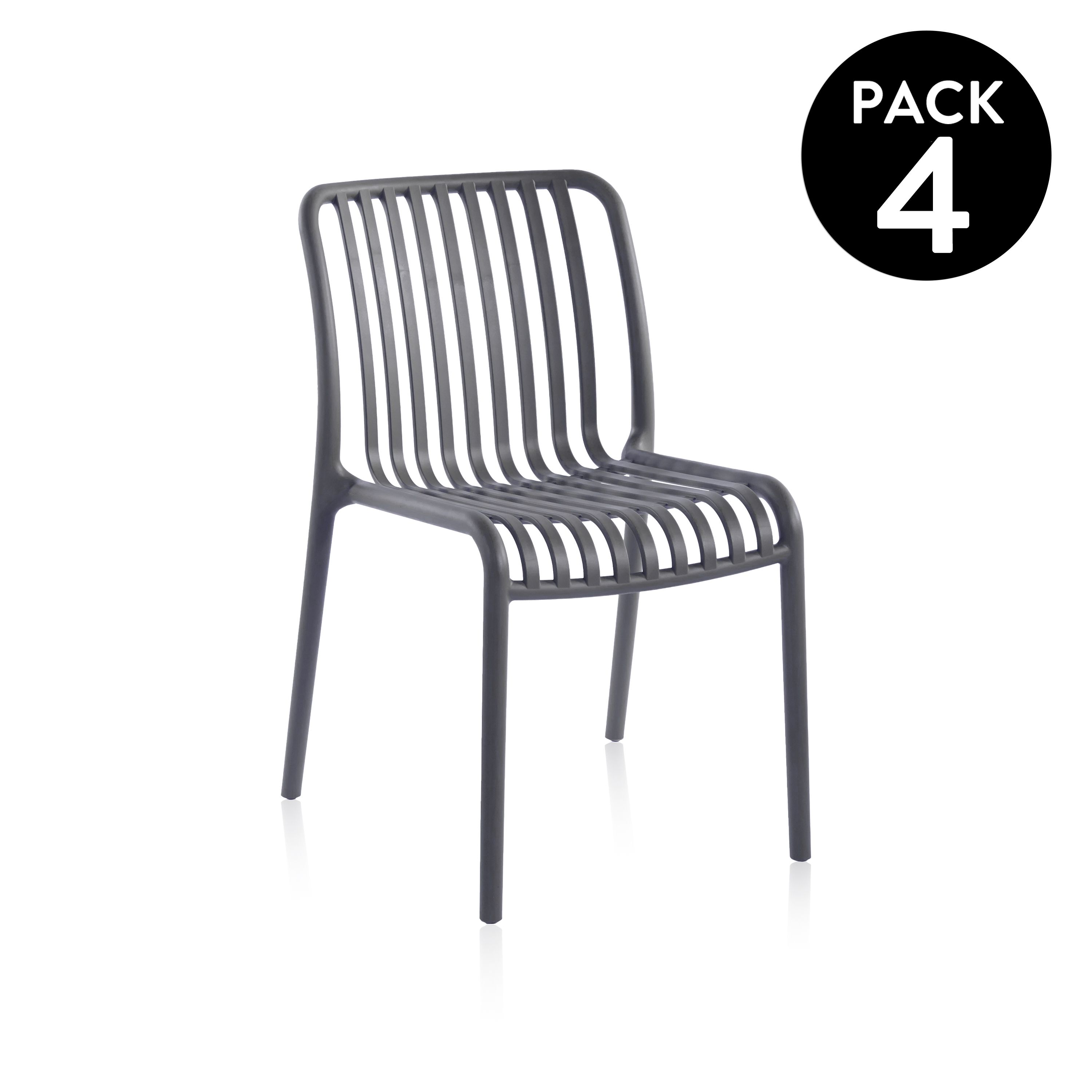 duehome - Pack 4 sillas de exterior Jamie