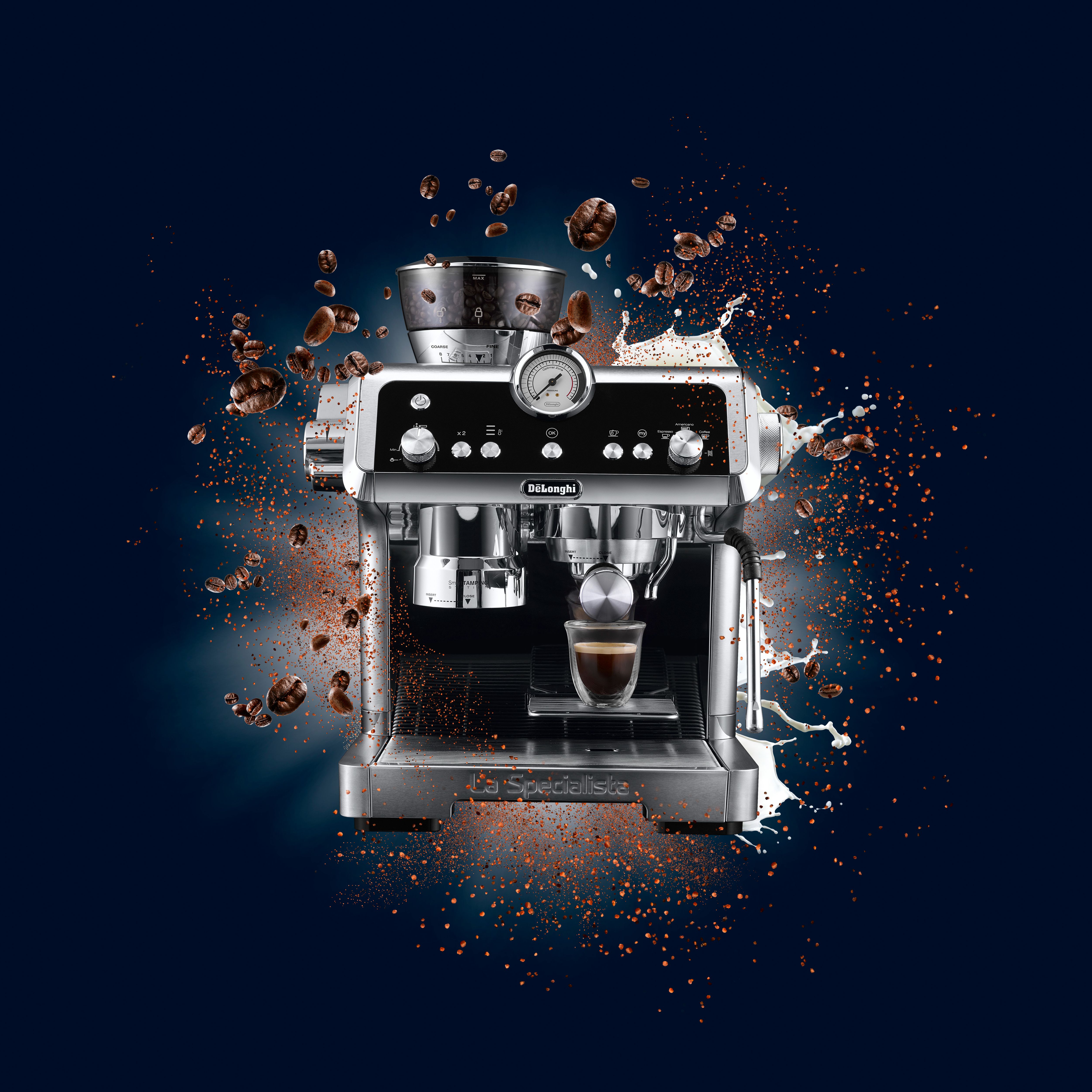 Cafetera espresso manual de bomba De'Longhi La Specialista Prestigio  EC9355.M con molinillo integrado