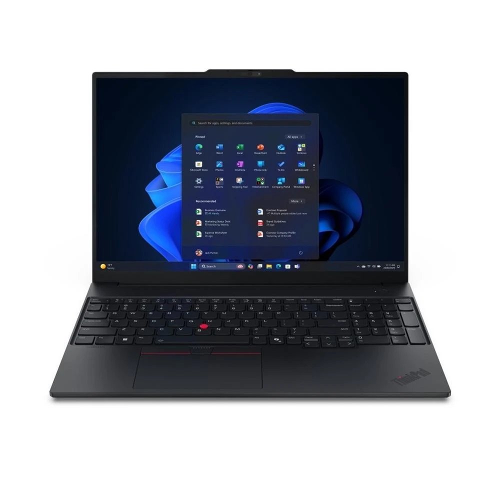 Pc portátil Intel Core Ultra 7 258V 16" Windows 11 Pro Lenovo ThinkPad E16 GEN 3 Ram 32 GB Disco 1 TB | SSD M.2 NVMe, Uso profesional, Batería 64 Wh, Negro