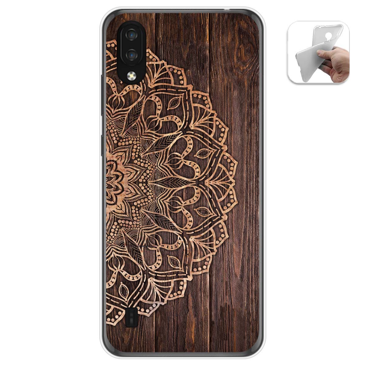 Tumundosmartphone Funda Gel Tpu para Zte Blade A5 2020 diseño Madera 06 Dibujos