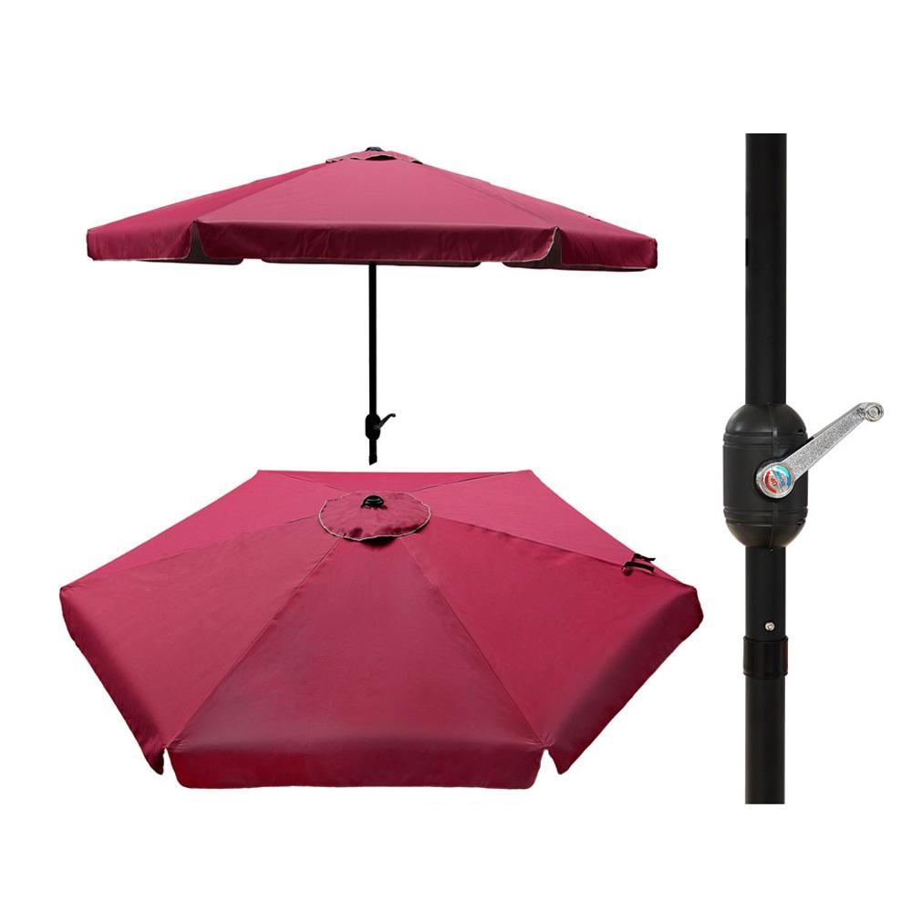 Parasol metal 48 mm manivela 3 m granate