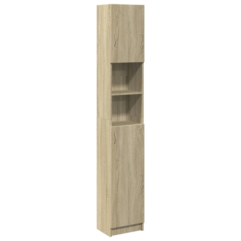 vidaXL Armario baño madera de ingeniería color roble 32x25,5x190 cm