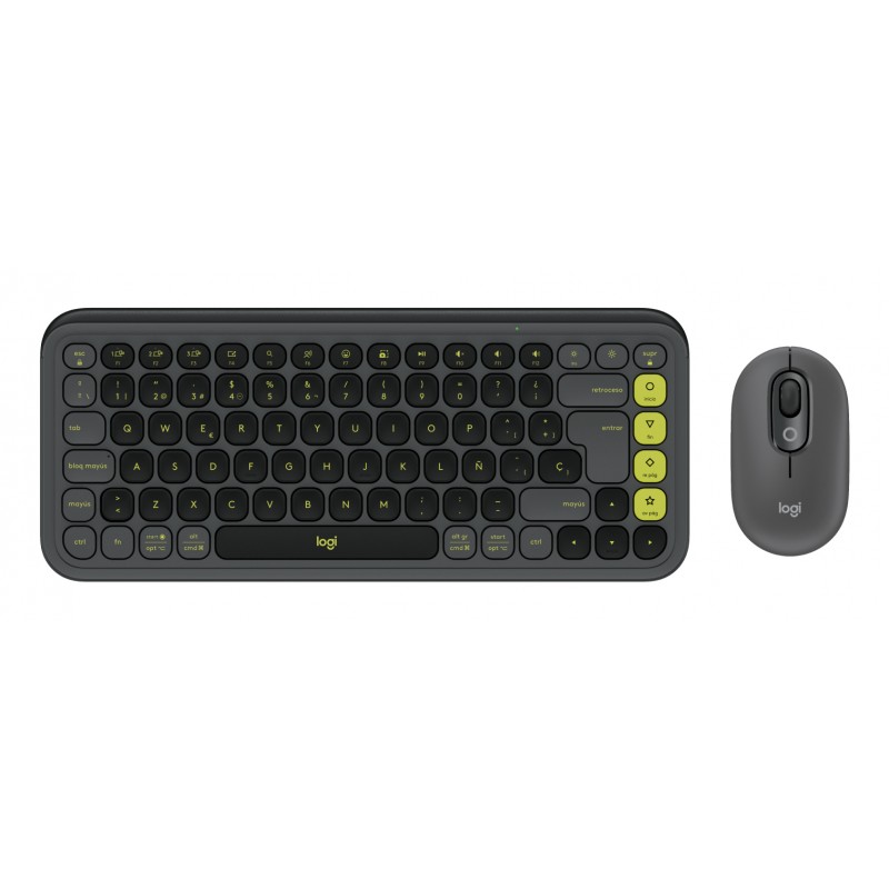 Logitech - POP Icon Combo teclado Ratón incluido Universal Bluetooth QWERTY Español Grafito 920-013118