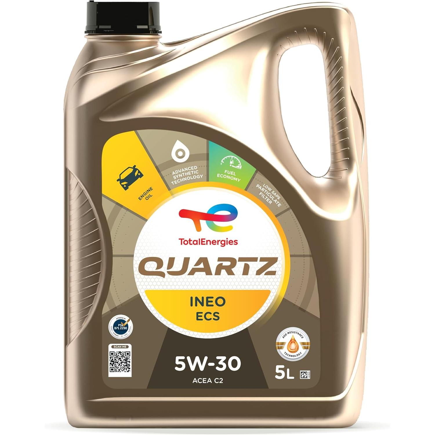 Aceite de Motor Lubricante Total 5w30 Quartz Ineo ECS 5 Litros