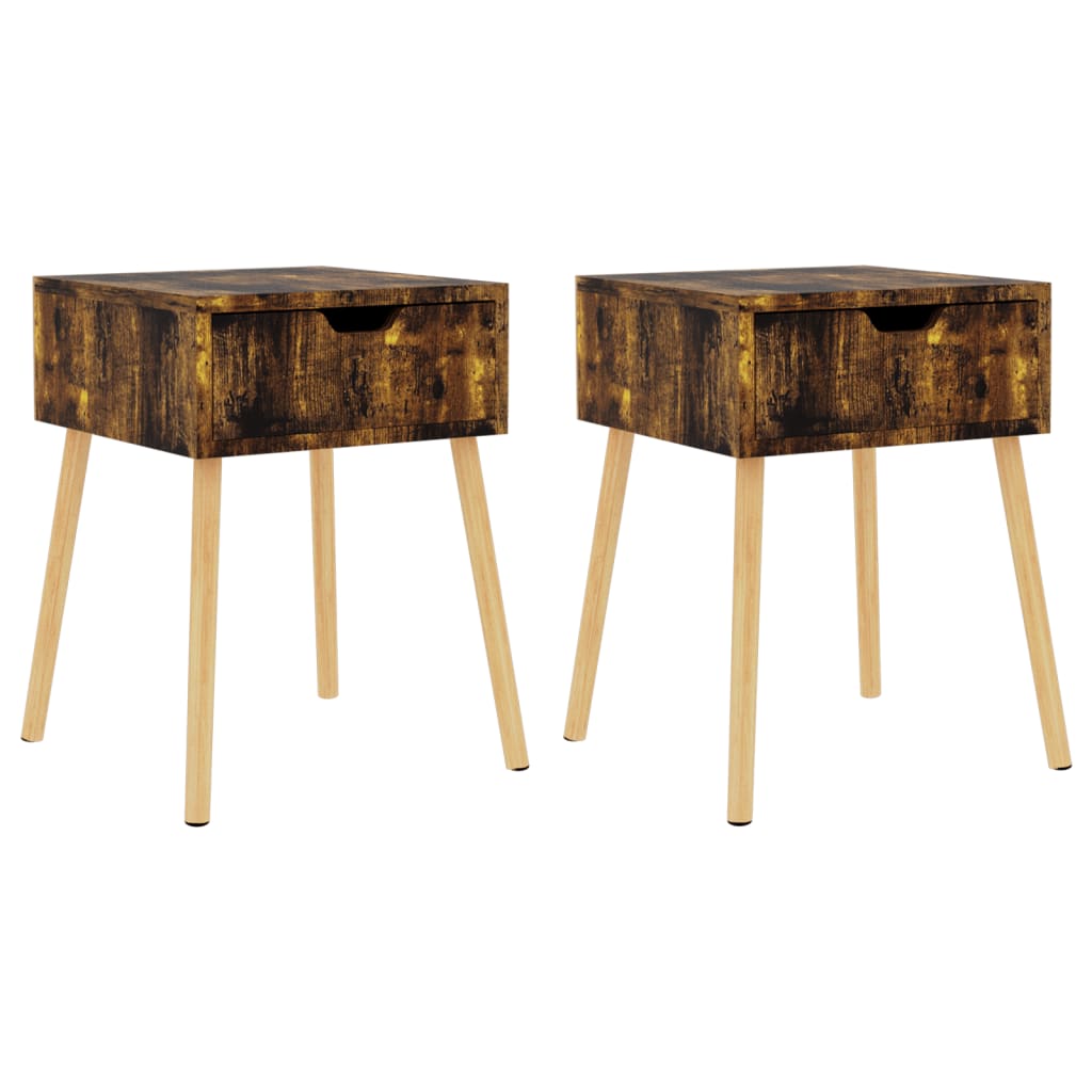 Vidaxl Mesitas de Noche 2 Unidades Madera Contrachapada 40x40x56 Cm