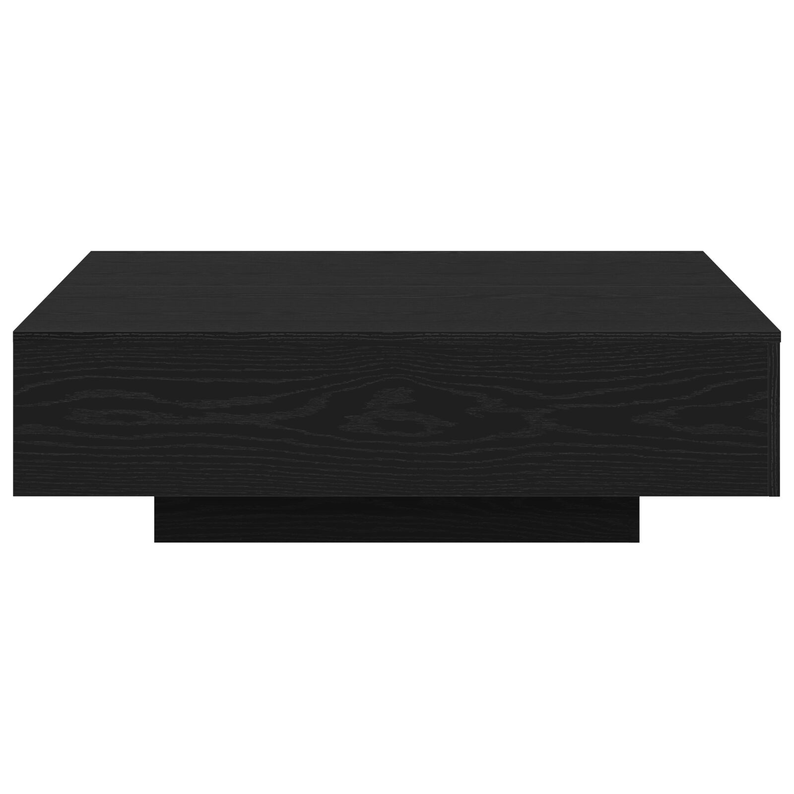 Mesa de café vidaXL negra, de roble, 100x100x31 cm, madera contrachapada