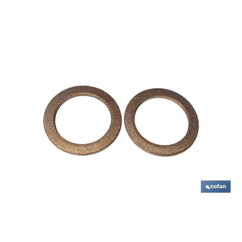 Arandela cobre 32x40x1,5   caja 100 unid.