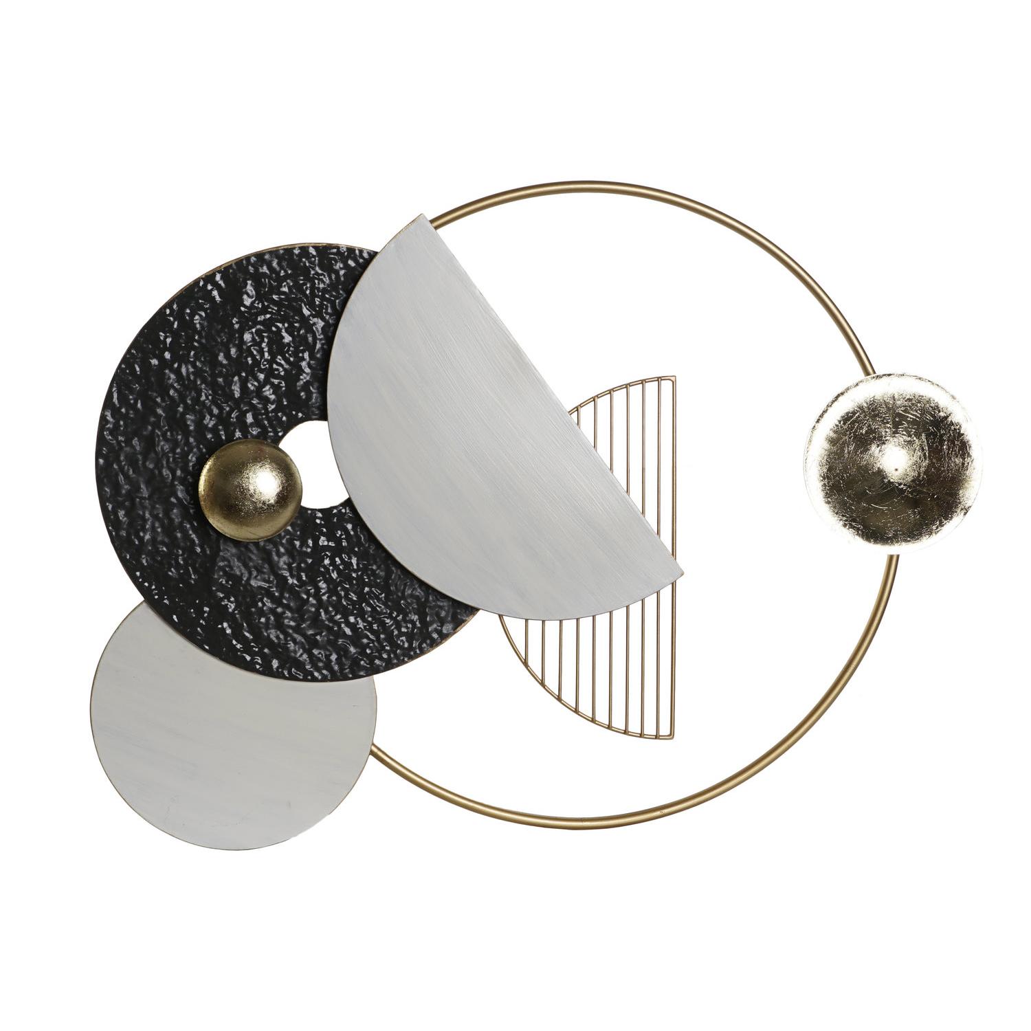 Decoracion Pared Metal 70,5X6X59 Abstracto Dorado El mejor complemento para tu hogar  -Fijalo-