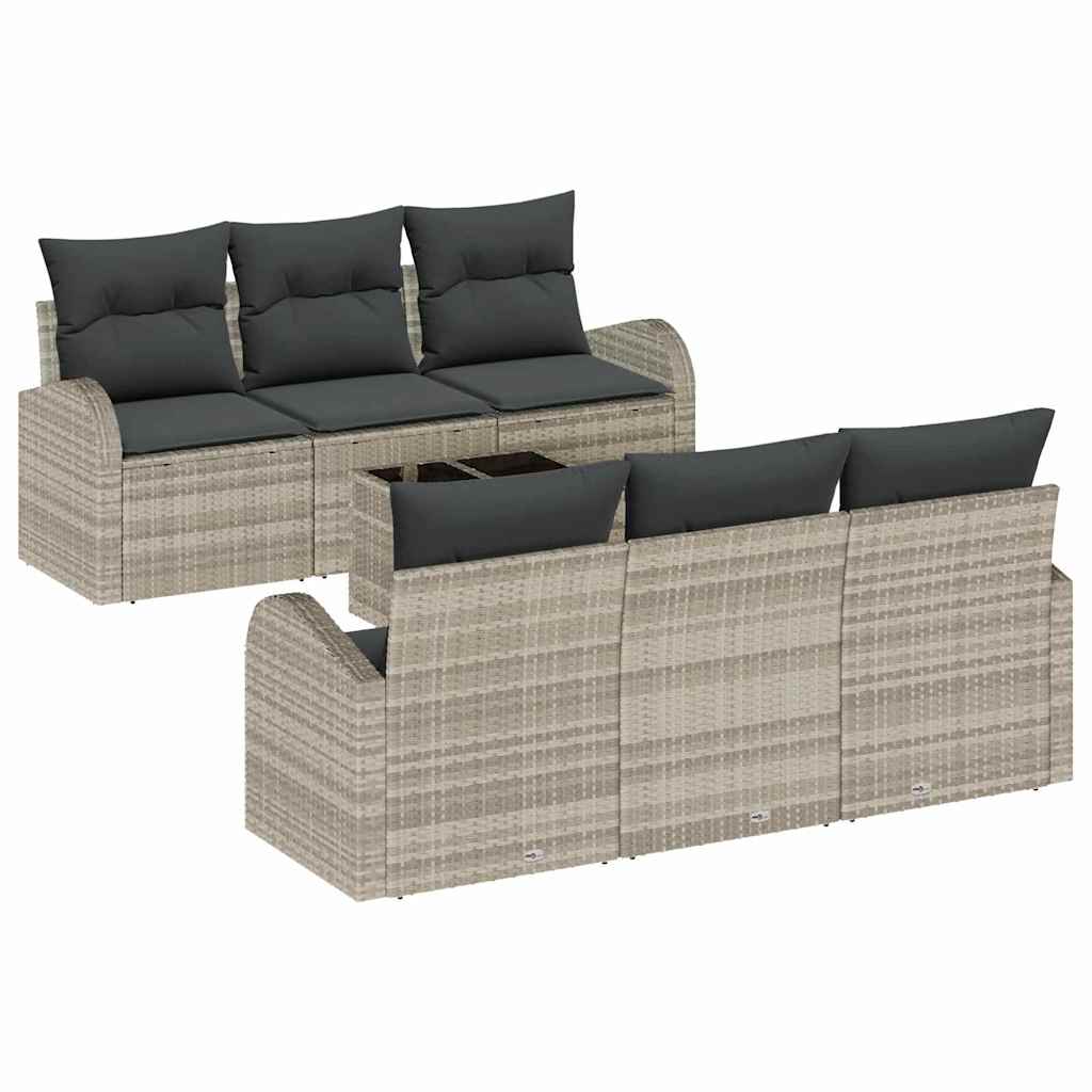 vidaXL Conjunto de sofá de jardín Gris Claro 55 x 55 x 37 cm