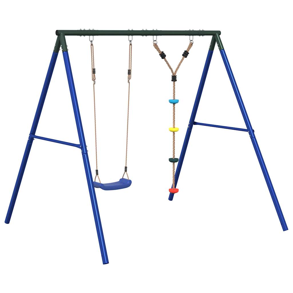 vidaXL Juego de columpios de exterior con columpio y cuerda de discos Color Azul, Rojo, y mas