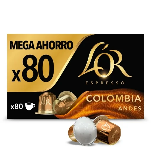 LOR ESPRESSO café total 120 capsulas sontuoso -80u capsulas colombia andes-120 capsulas de onyx