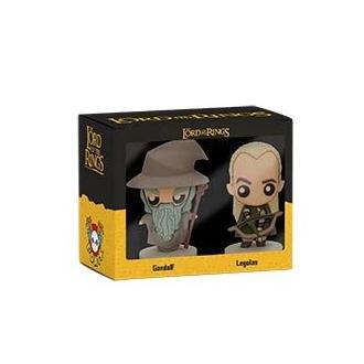 SD Toys - Figuras de colección Pokis El Señor de los Anillos: Gandalf y Legolas en formato SD, 6 cm, fabricadas en goma resistente para fans y coleccionistas