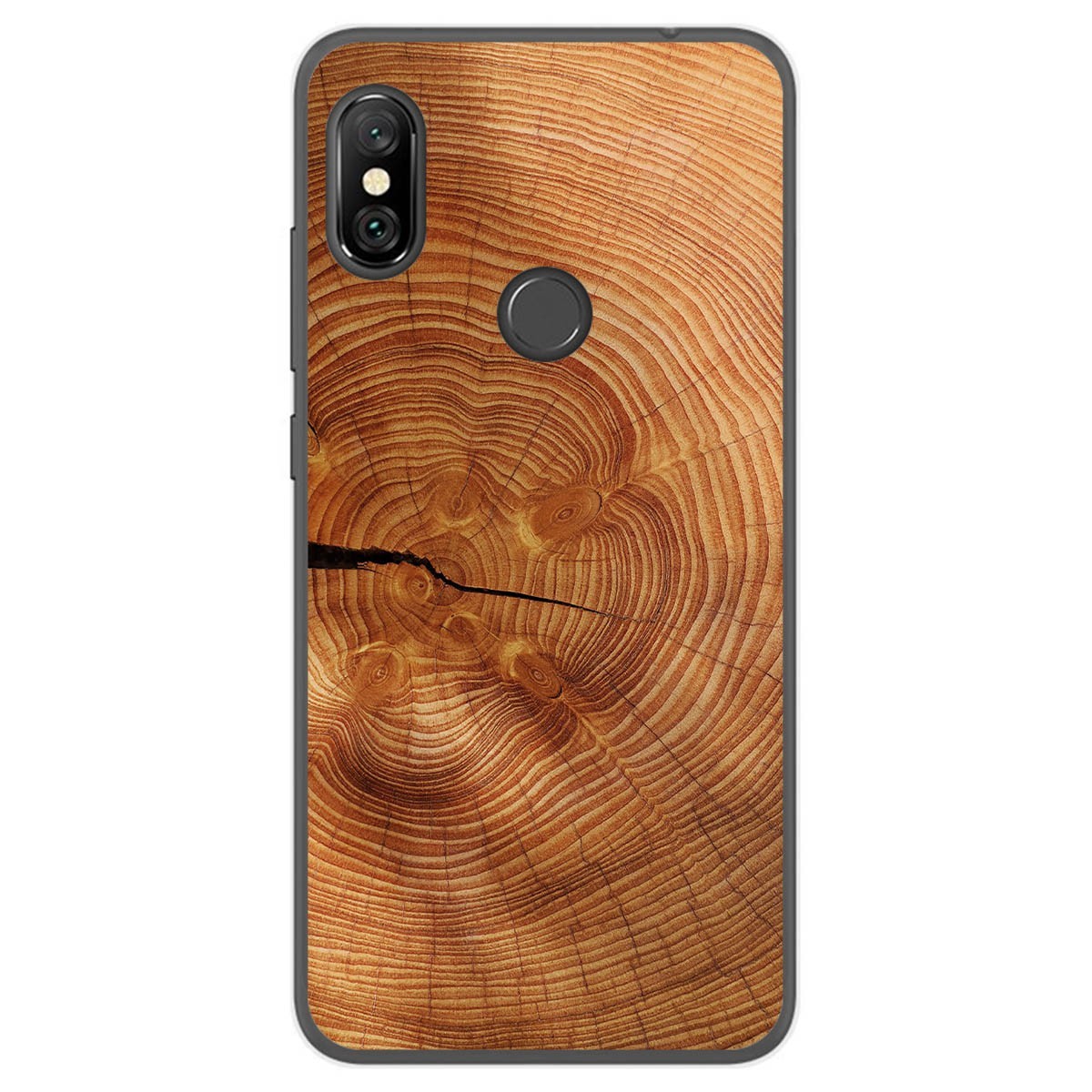 Tumundosmartphone Funda Gel Tpu para Xiaomi Redmi Note 6 Pro diseño Madera 04 Dibujos